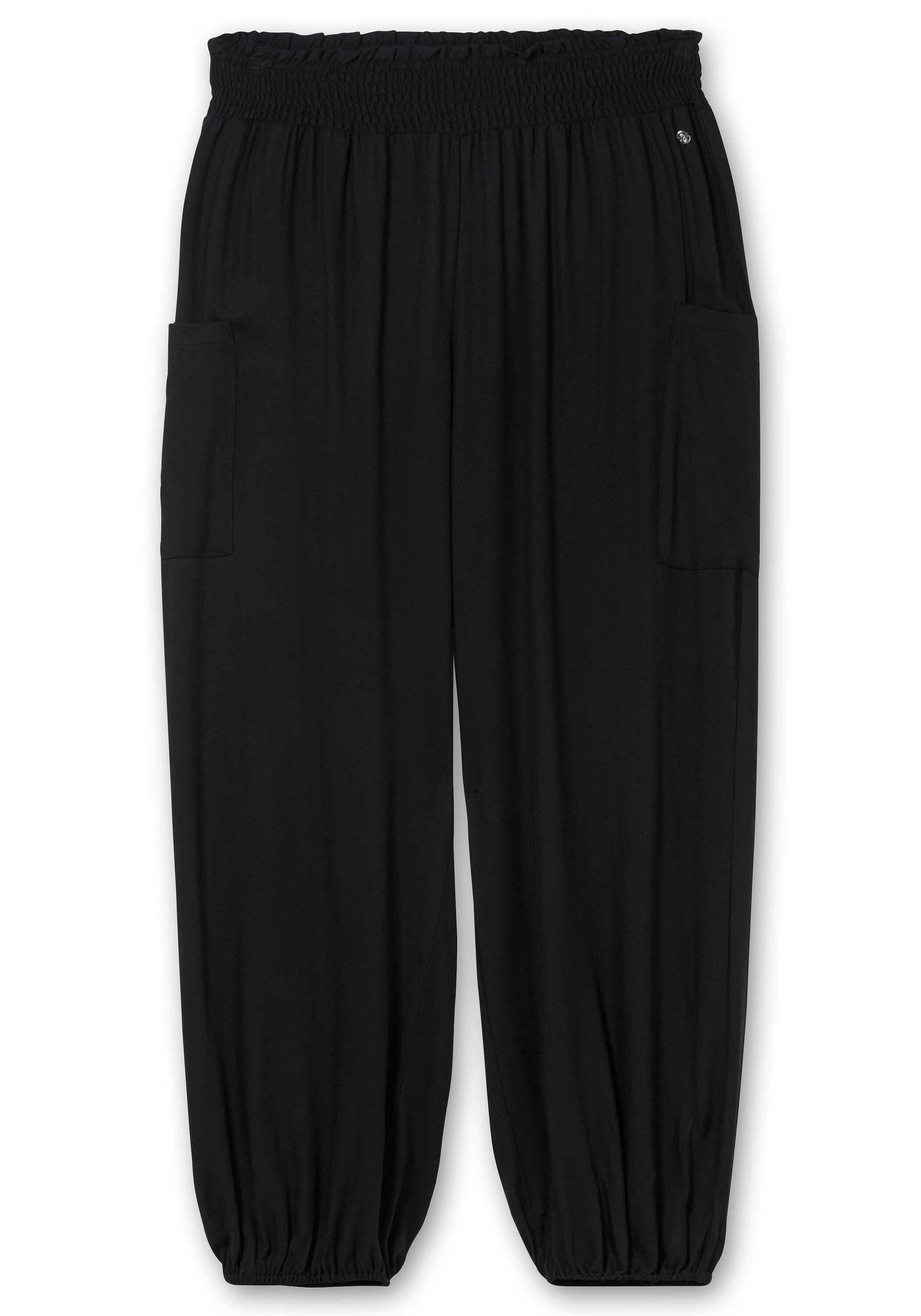 Sheego Schlupfhose »Hose mit breitem Smokbund und Seitentaschen«