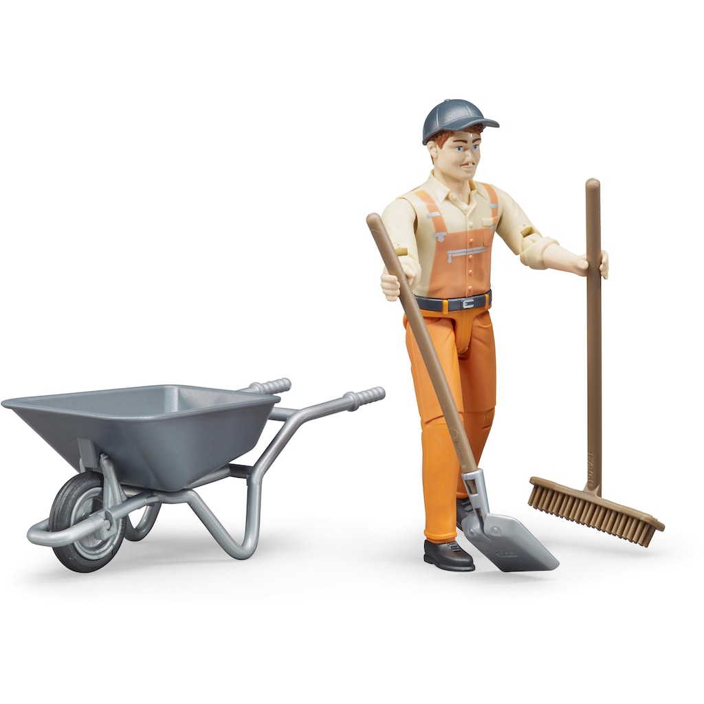 Bruder® Spielfigur »Kommunalarbeiter«, (Set)