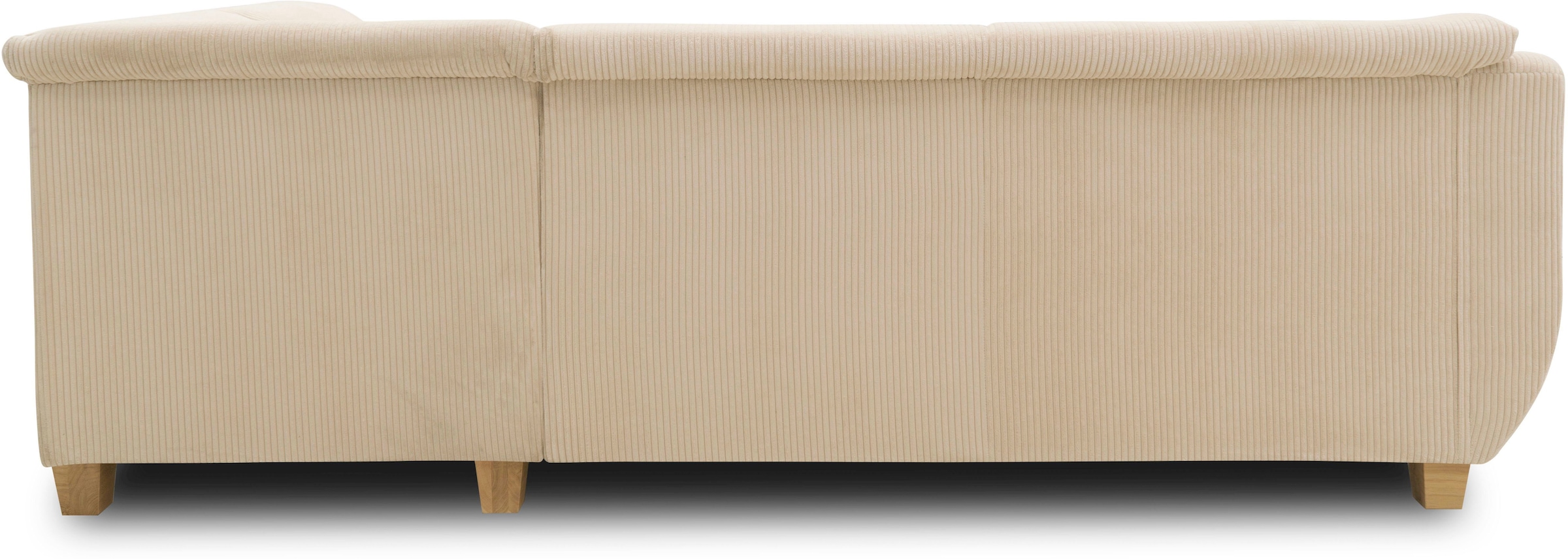 Home affaire Ecksofa »Yesterday zeitlos und elegant, bequeme Armlehnen, L-Form«, wahlweise mit Bettfunktion, auch in Cord