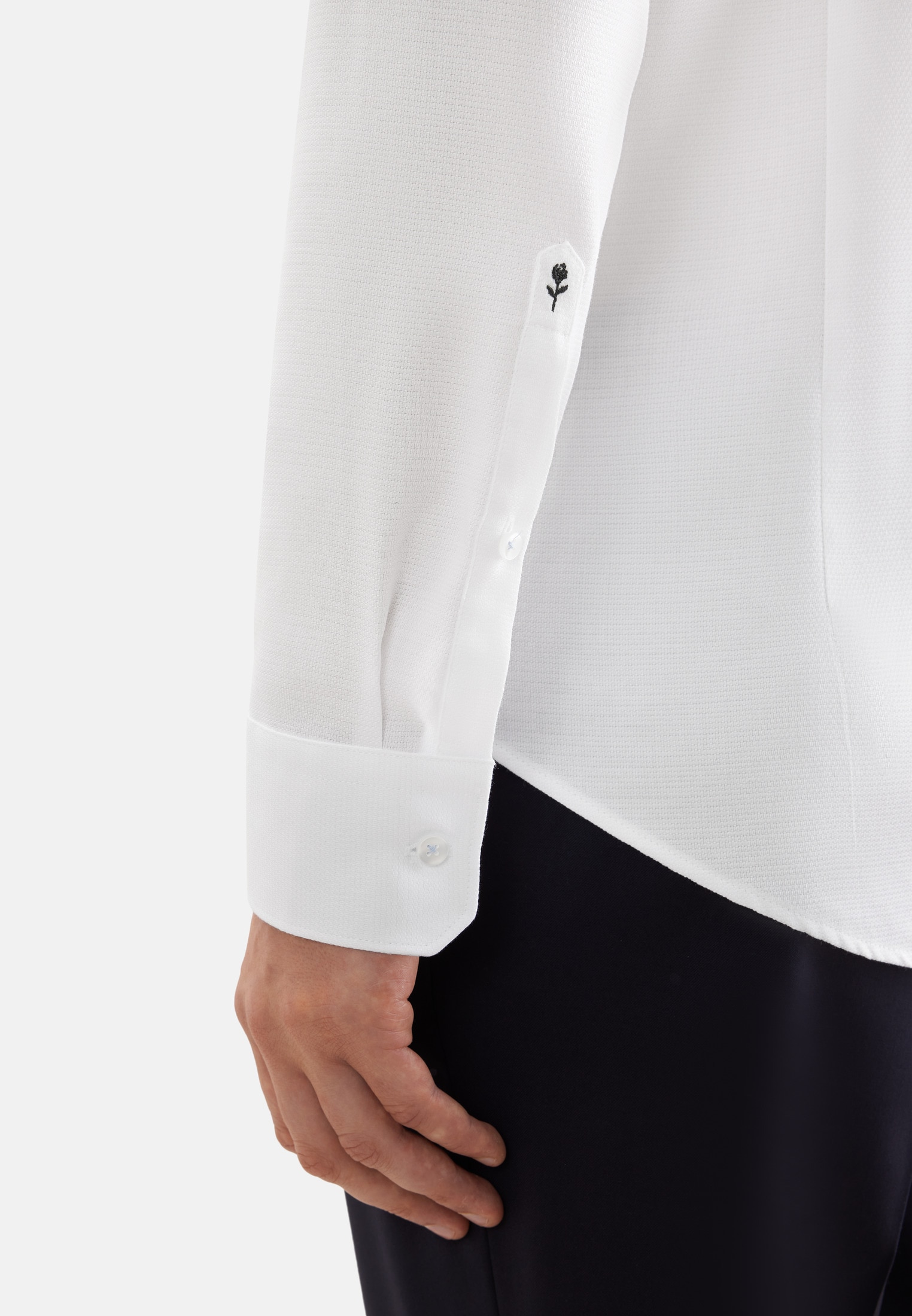 seidensticker Businesshemd »Schwarze Rose« Slim 1/1 Extra lang Kentkragen Struktur