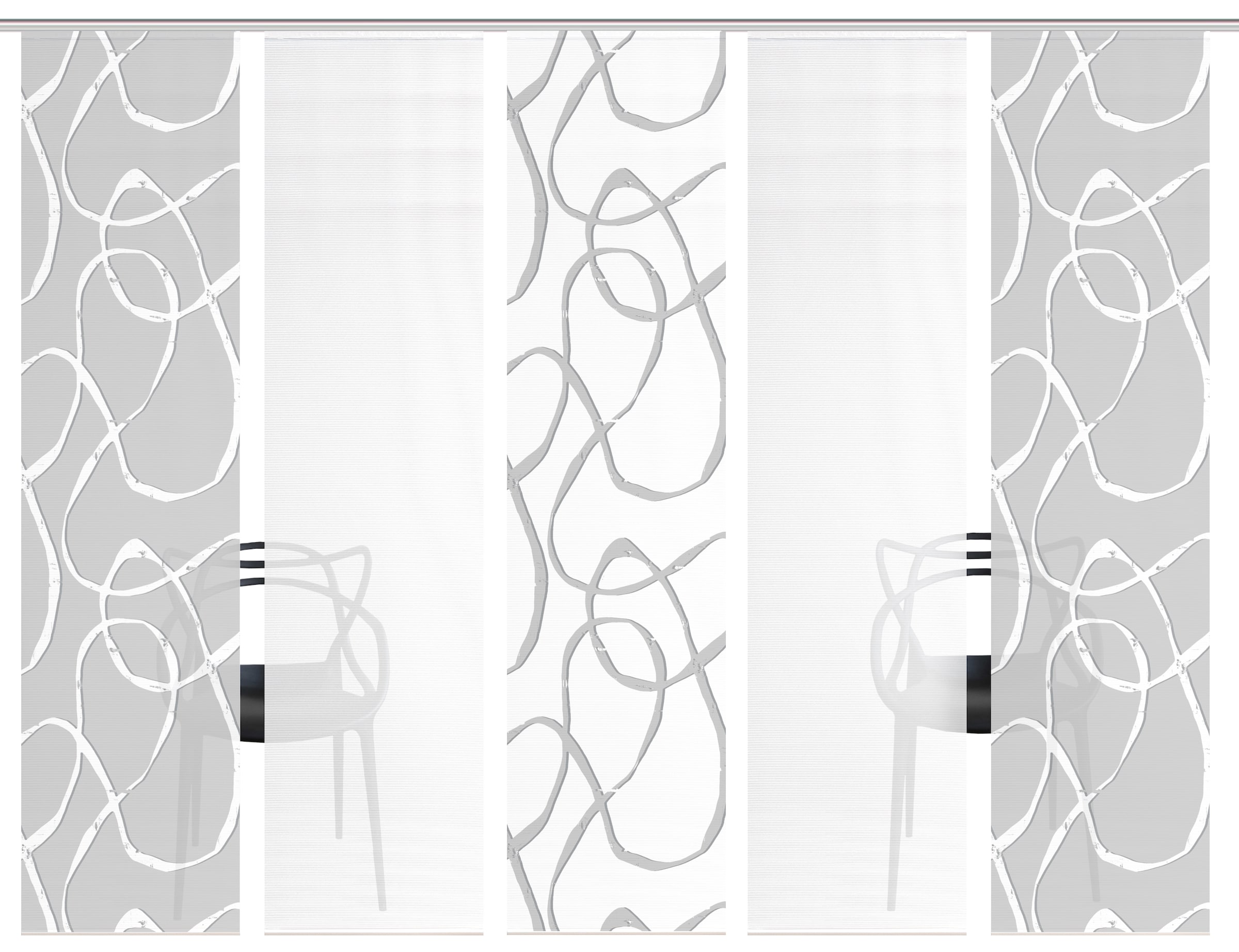 Vision S Schiebegardine »OPHELIA KOMBI« Paneelwagen 5 Stk. tlg. Schiebevorhang,Bambusoptik,Digitaldruck,SET