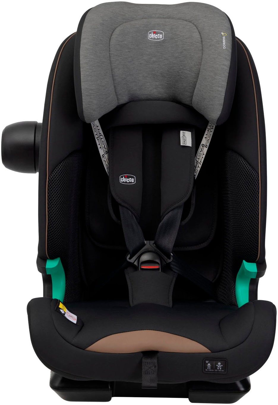 Chicco Autokindersitz »Autokindersitz Seat&Go i-Size, Posh Black«, ISOFIX-Befestigung