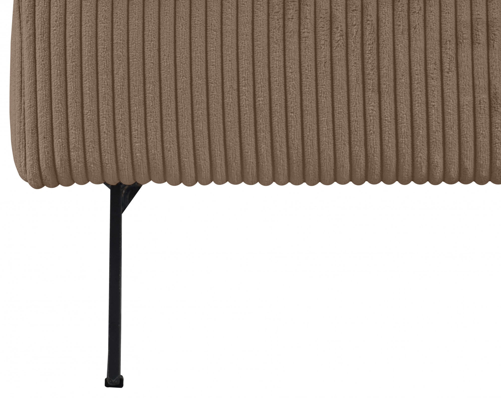 Places of Style Hocker »Pinto«, mit Keder, Metallfüßen und auch in Cord Bezug erhältlich