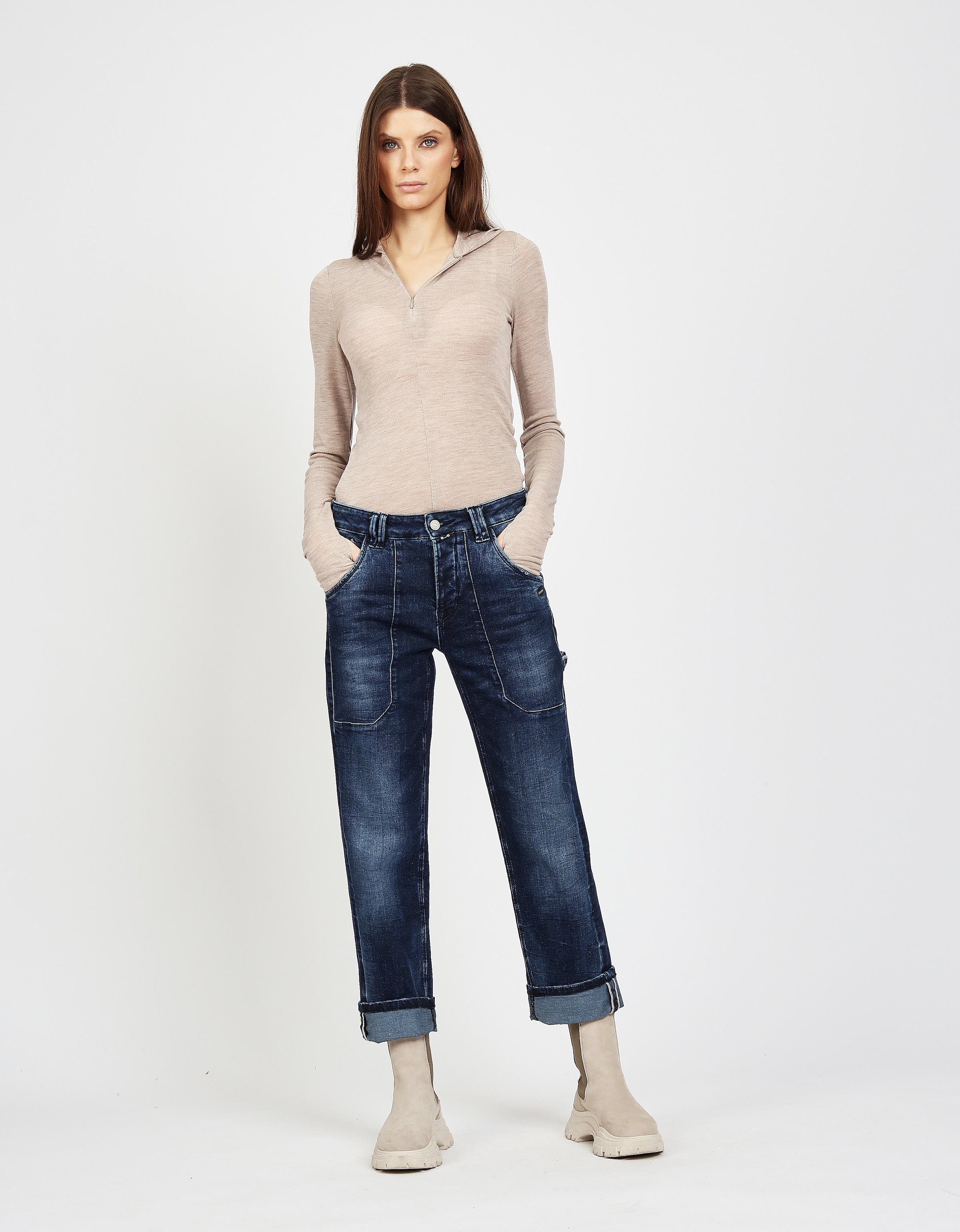 GANG Straight-Jeans »94THELMA WORKER« mit aufgesetzten Taschen und typischen Workerdetails