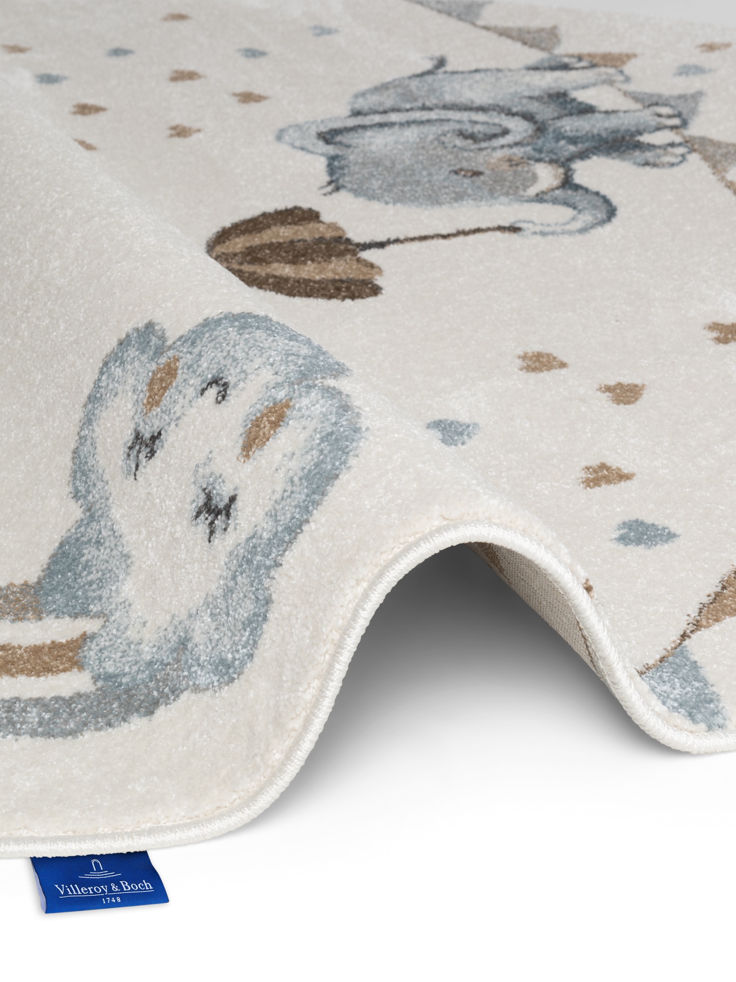 Villeroy & Boch Kinderteppich »Walk like an Elephant Rainbow« rund 9 mm Höhe Spielteppich weich, Kinderzimmer, Boho Kids Spielunterlage, Tieremotiv