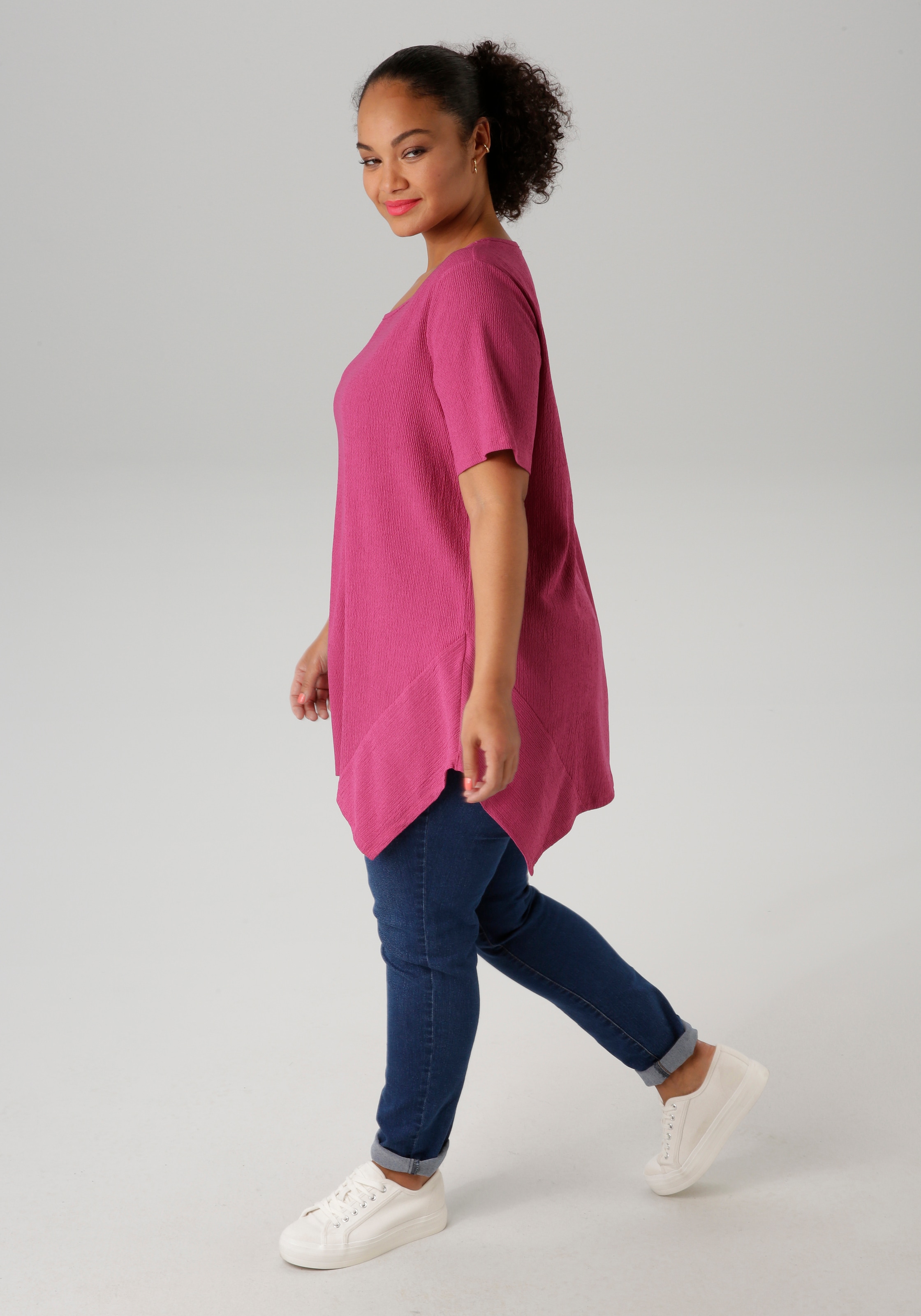 Aniston PLUS Blusenshirt, mit dezenter Streifenlook Struktur - NEUE KOLLEKTION