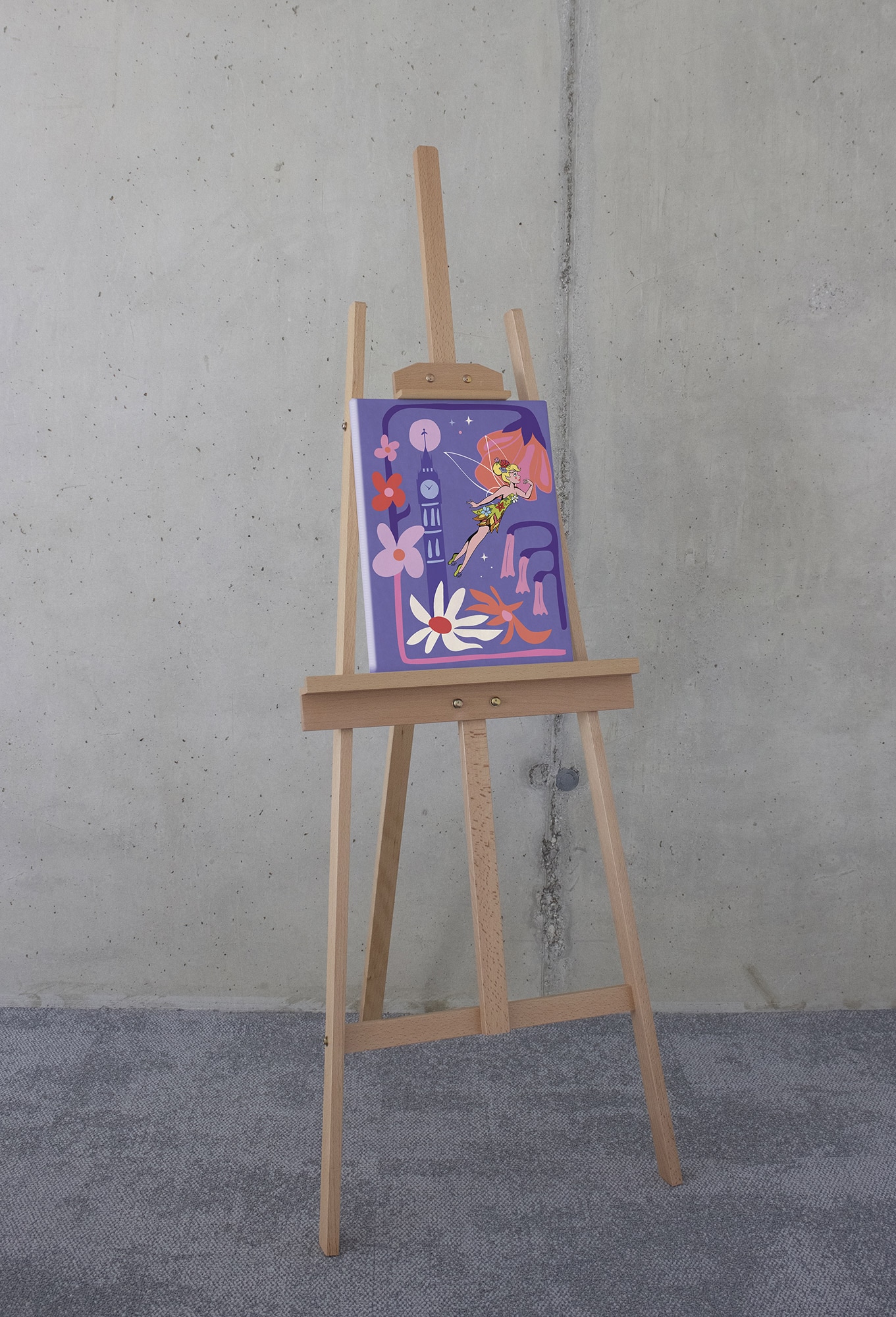 Komar Leinwandbild »Disney Tinker Bell Flower City«, Disney, (1 St.), 30 x 40 cm (Breite x Höhe) - Kinderzimmer, Dekoration