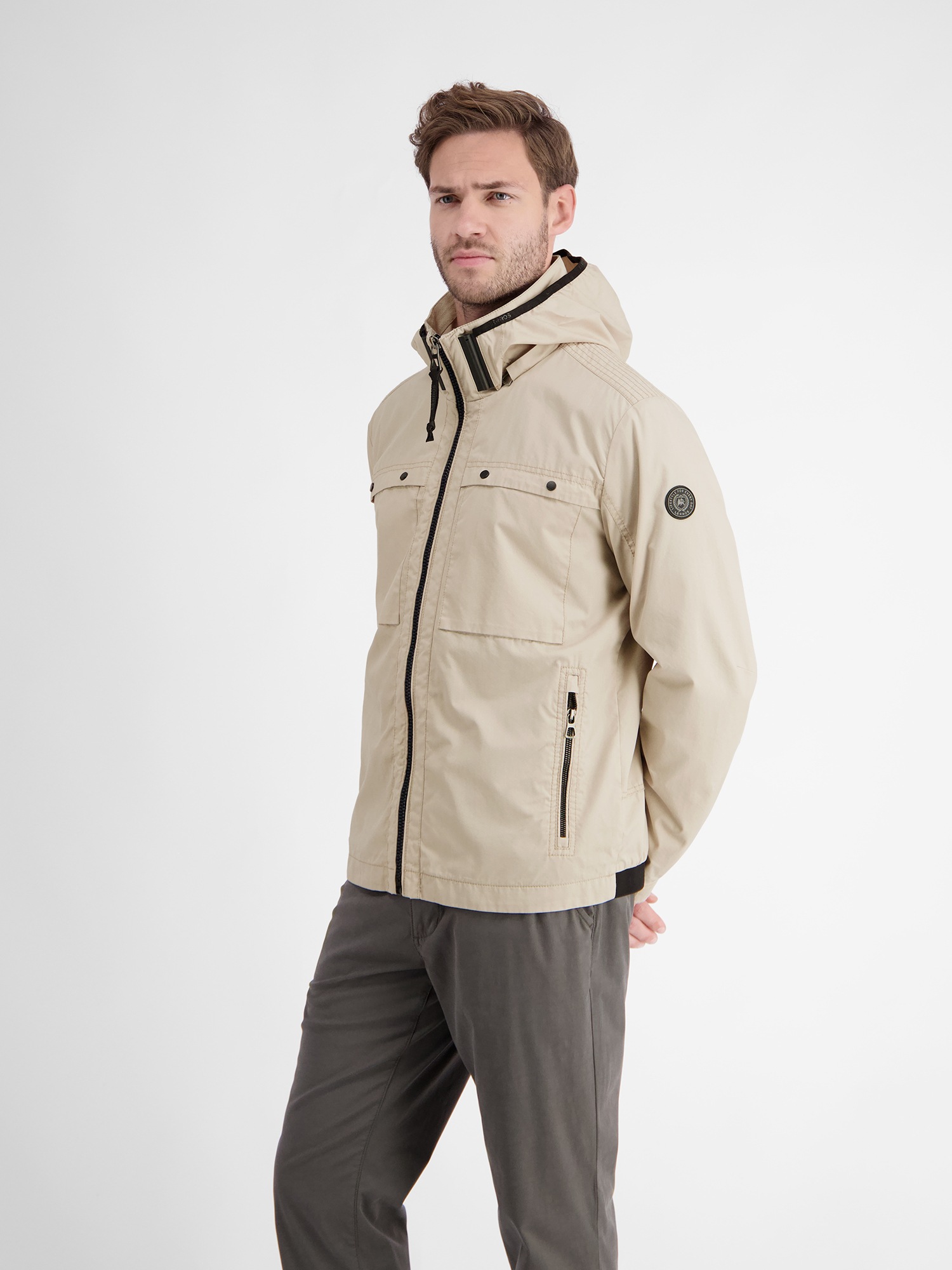 LERROS Outdoorjacke »LERROS Übergangsjacke mit Details«, ohne Kapuze, Wasserabweisend