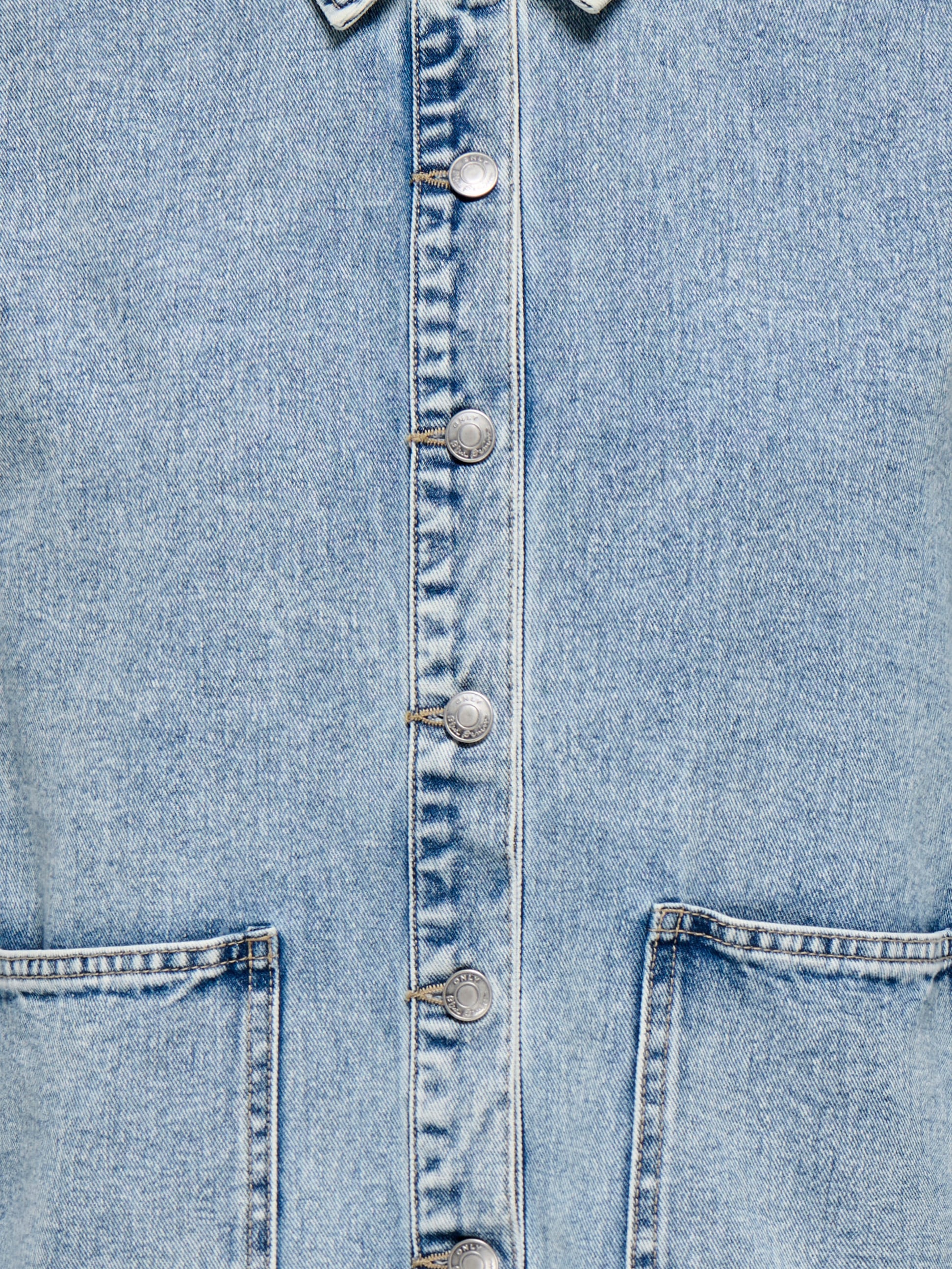 ONLY Jeansjacke »ONLLARA LS DNM SHACKET GUA NOOS« Baumwollmischung