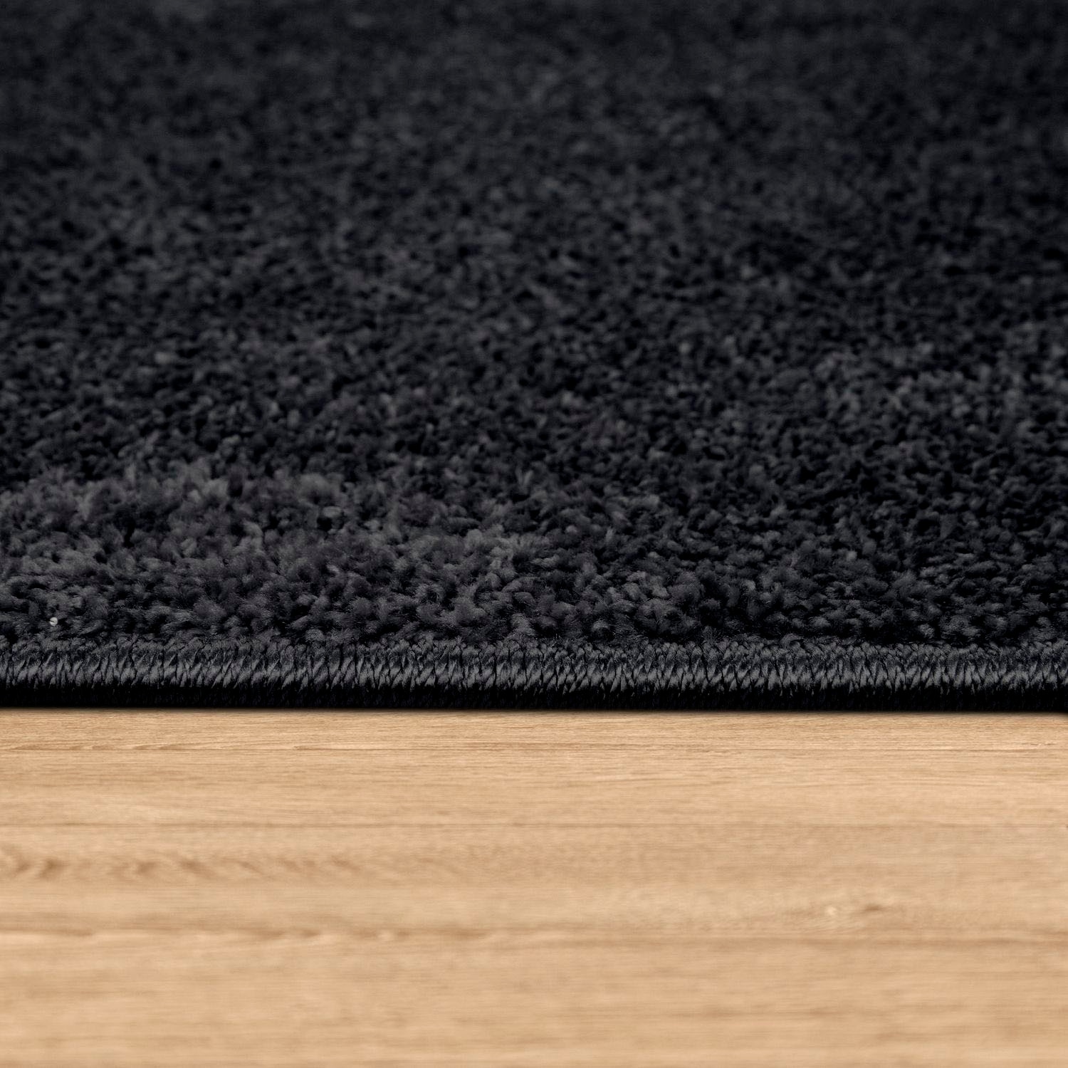 Paco Home Teppich »Porto 890« rund 13 mm Höhe Kurzflor, Uni-Farben, ideal im Wohnzimmer & Schlafzimmer