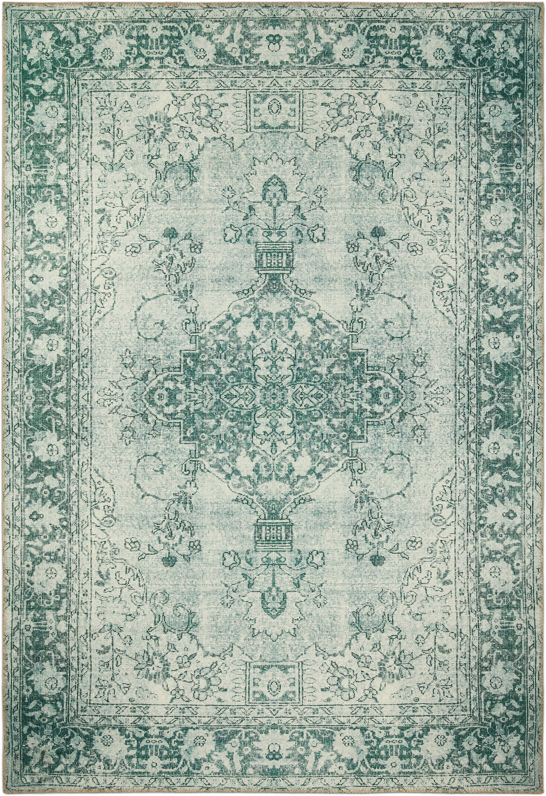 Home affaire Teppich »Divan«, rechteckig, 6 mm Höhe, Orient Optik, Vintage Design, rutschhemmende Rückenbeschichtung