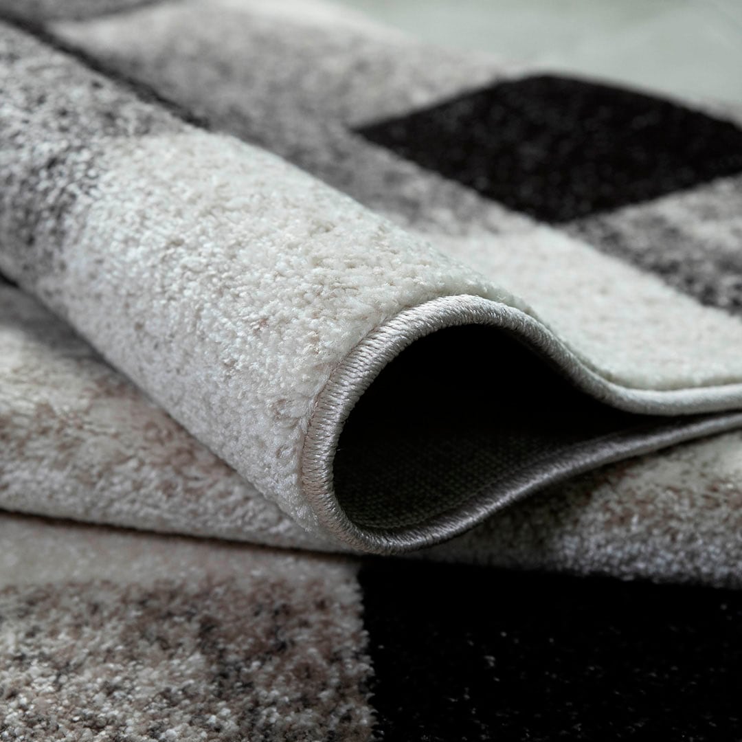 my home Teppich »Corine«, rechteckig, 9 mm Höhe, mit besonders weichem Flor, Kurzflor, modernes Karo-Design