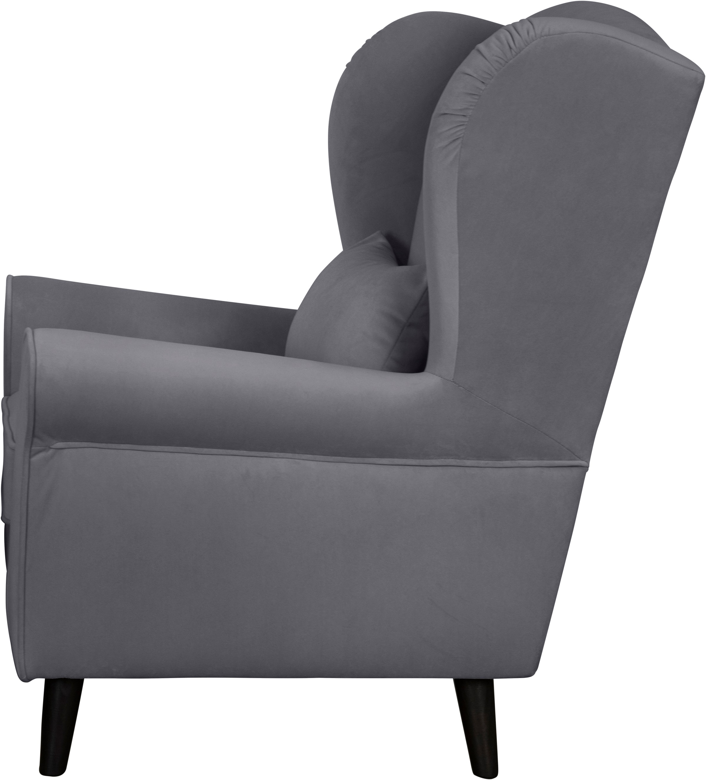 Home affaire Sessel »Ohrensessel CHISTELLE, wahlweise mit Polsterhocker«, mit Wellenunterfederung, Maße: B/T/H: 81/87/99 cm
