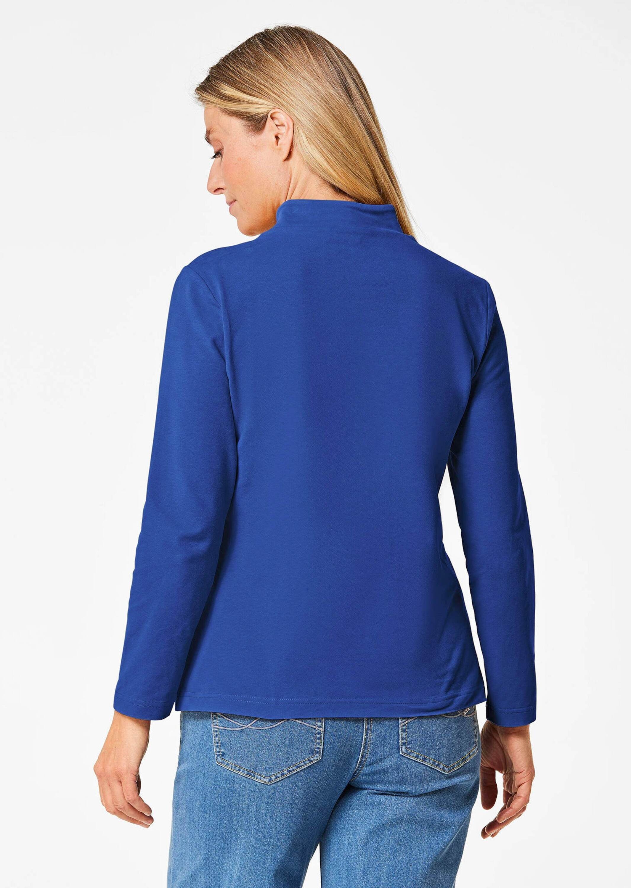 GOLDNER Longpullover »Stehbundshirt Stehkragenshirt mit Langarm«