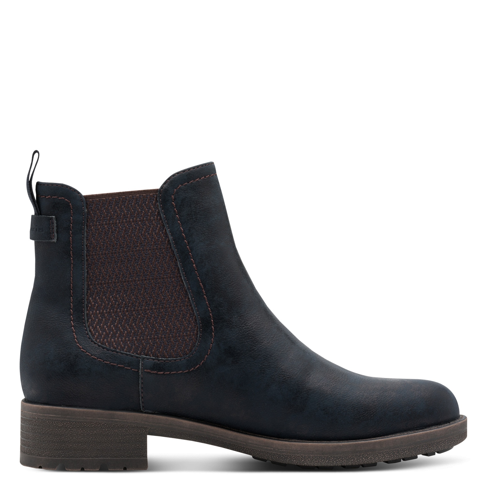 Tamaris Chelseaboots  , Blockabsatz, Stiefelette, Schlupfschuh im Used Look