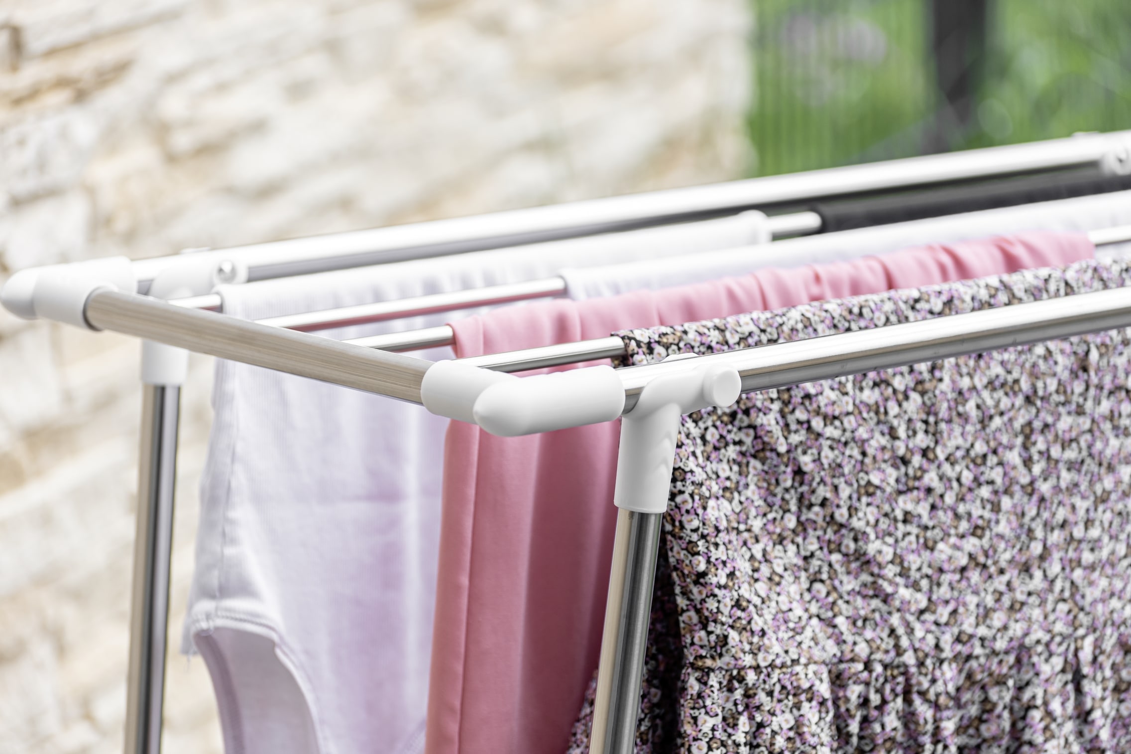 WENKO Wäscheständer »Modell Profi Single« schmaler Wäschetrockner, 5,50 m Trockenlänge, für Balkon & Badewanne