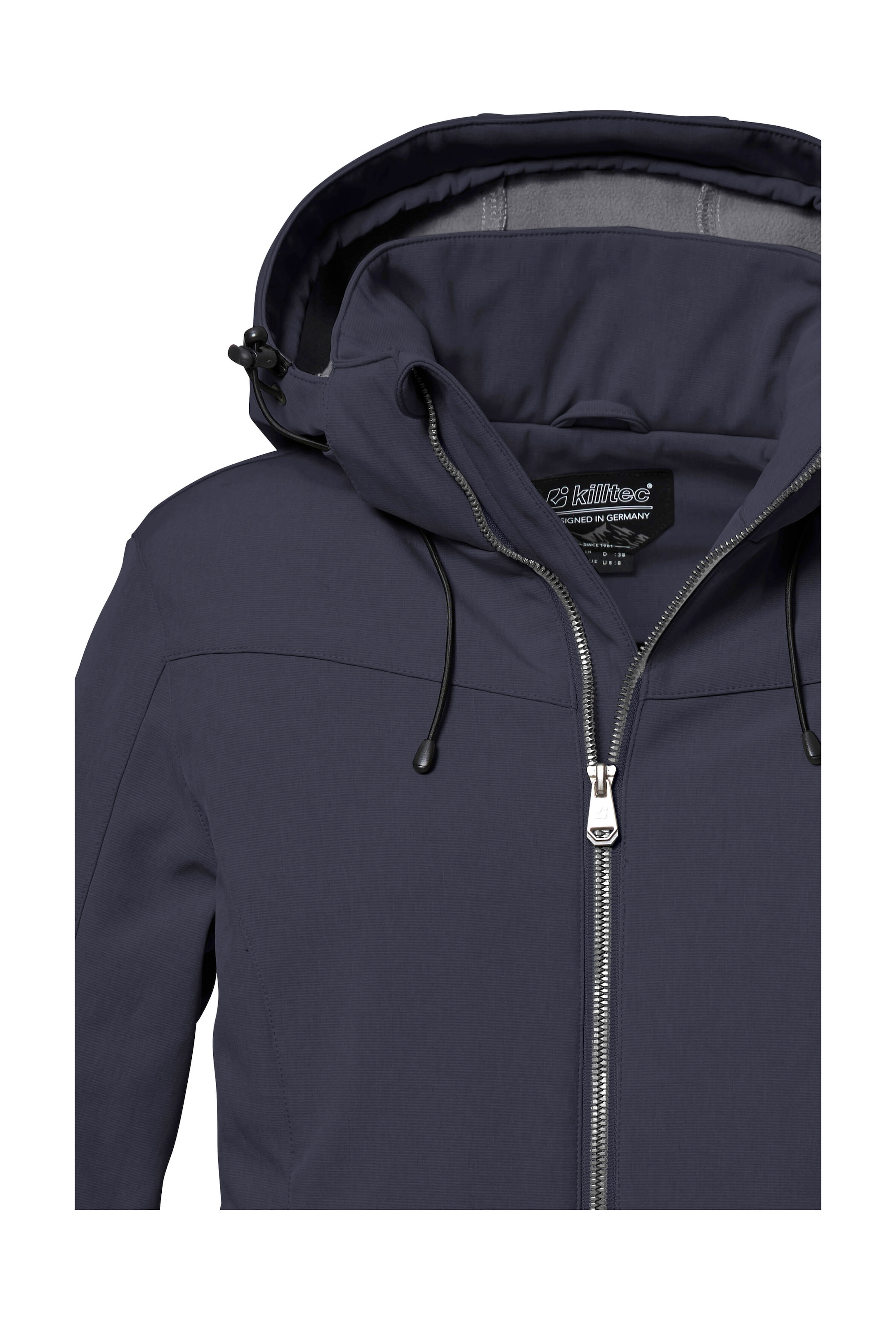 Killtec Softshelljacke »Damen Softshelljacke«, Wasserabweisende, winddichte Softshelljacke mit abnehmbarer Kapuze