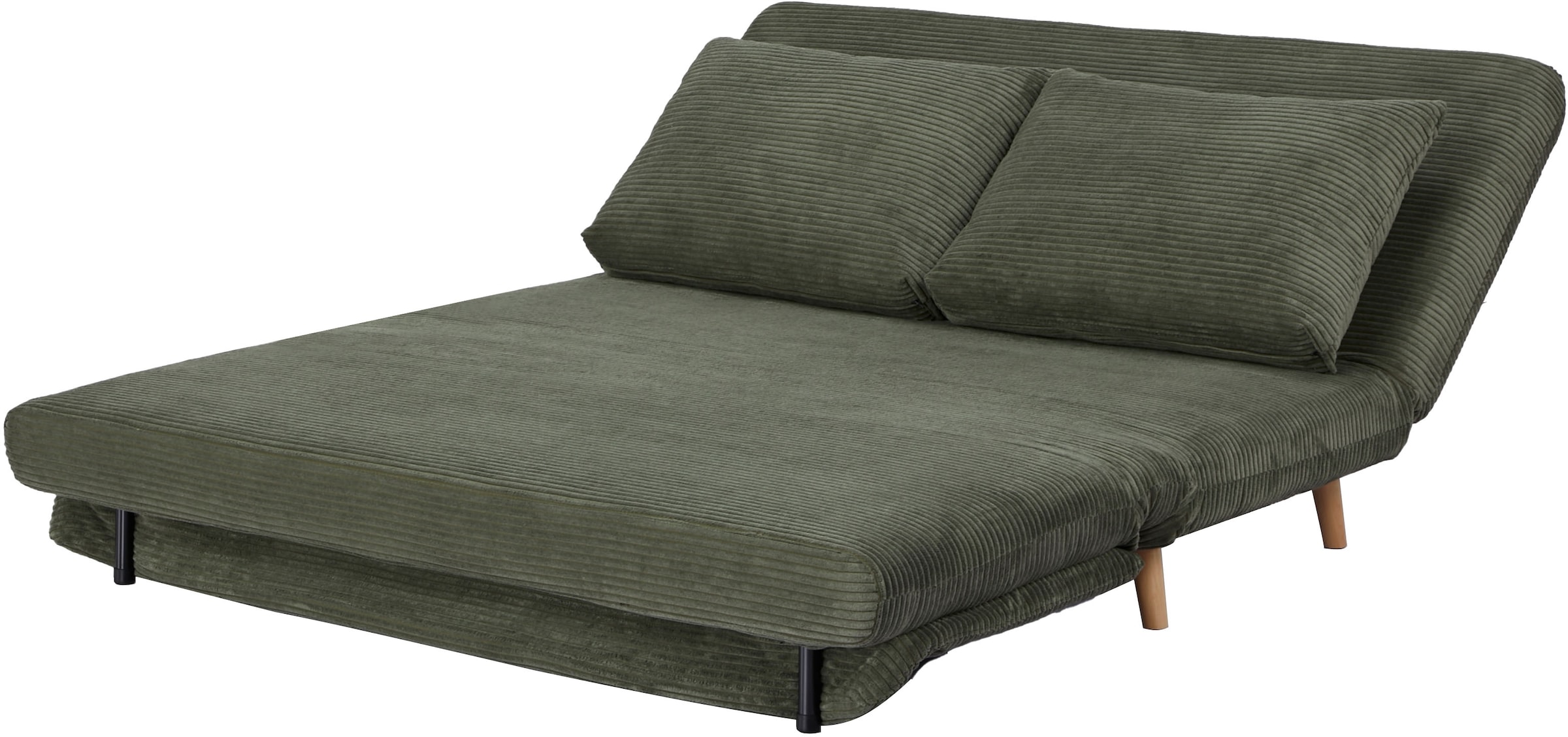 Home affaire Schlafsofa »AINSLEY 140 cm -2-Sitzer, verstellbare Rückenlehne« wandelbar zum Gästebett, Relaxsofa, Webstoff u. Cord-Bezug
