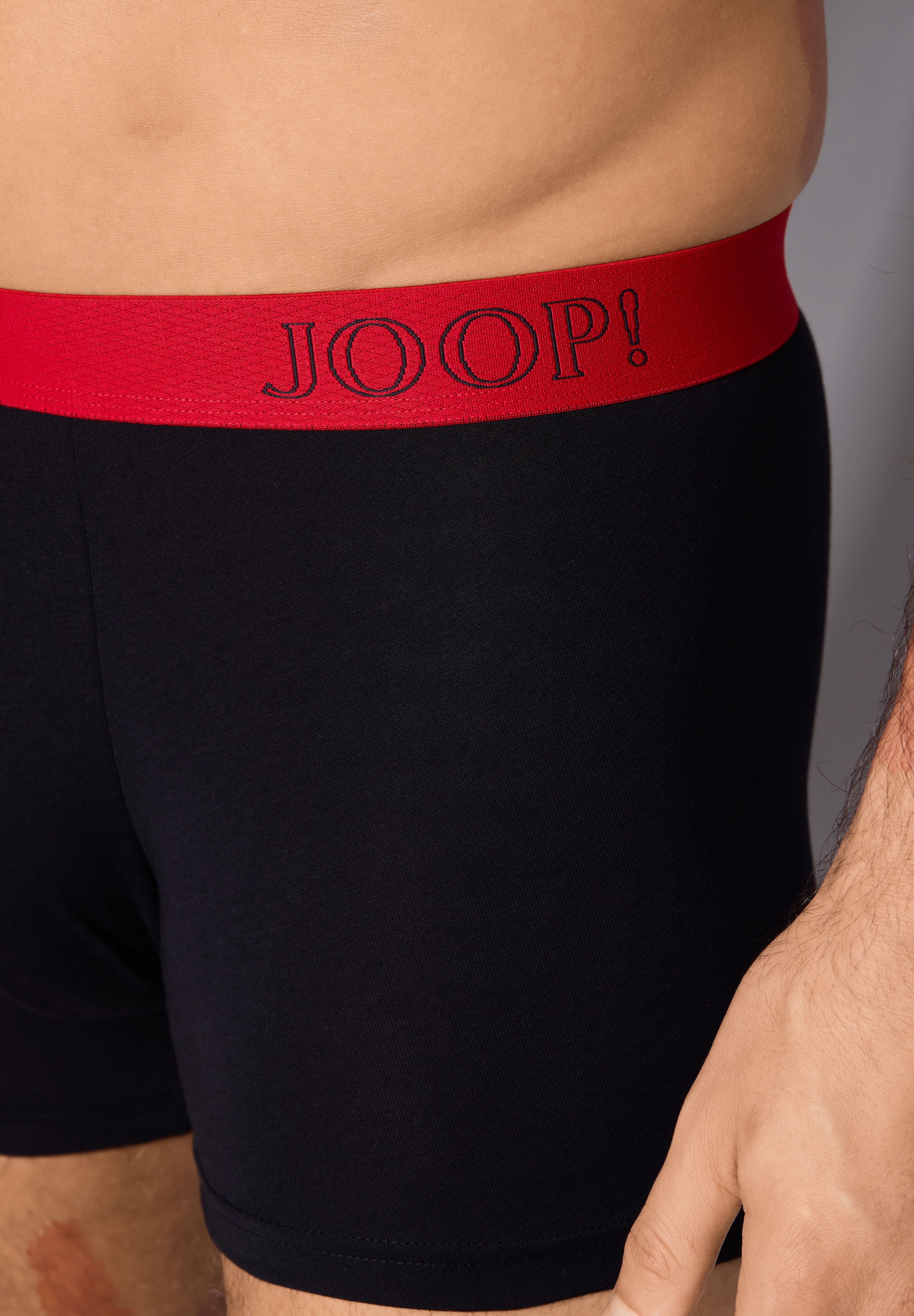 JOOP! Boxershorts »Everyday« ohne Eingriffe, Cornflower-Design, elastischer Logobund