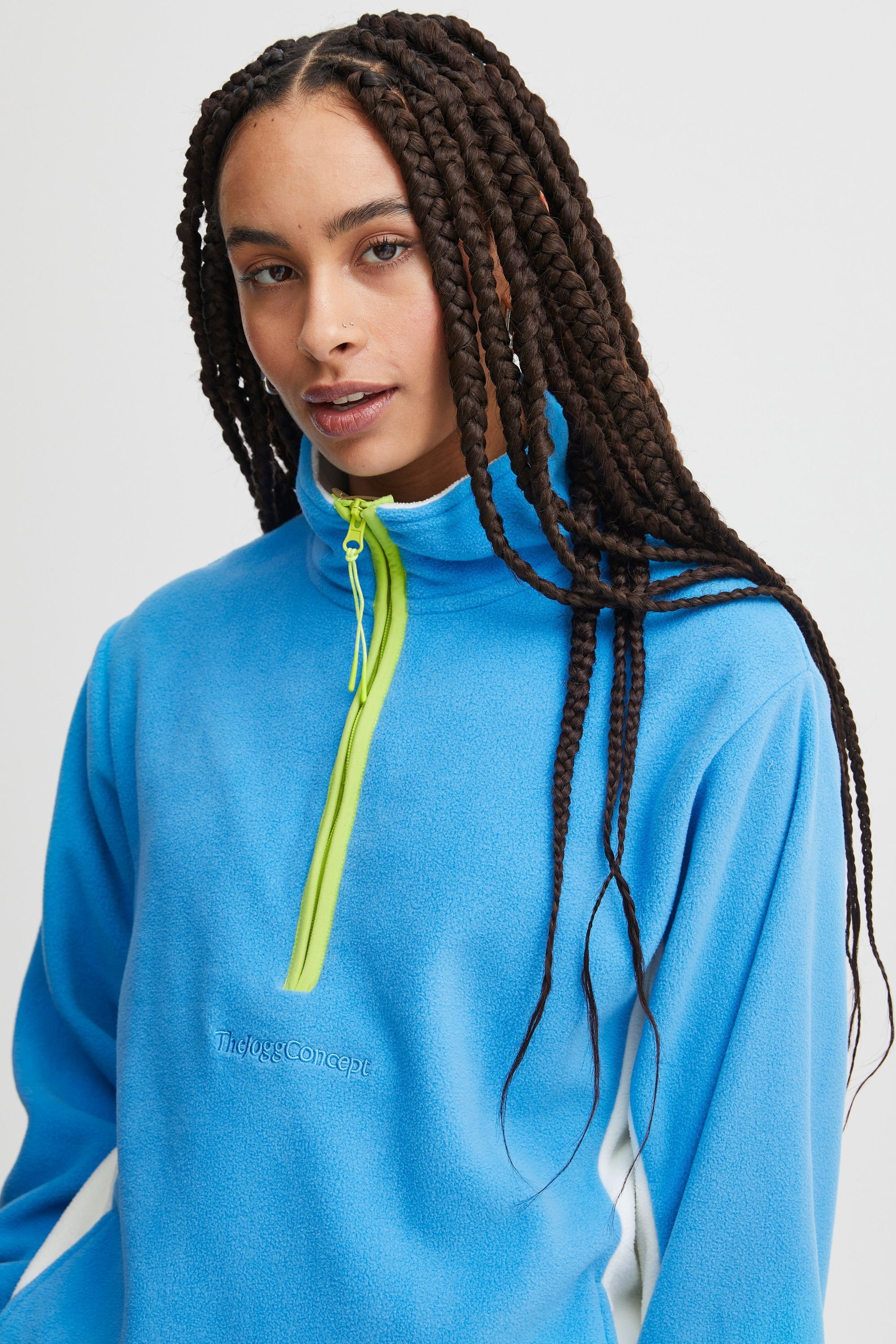 TheJoggConcept Fleecejacke »Fleecejacke JCClara«, ohne Kapuze