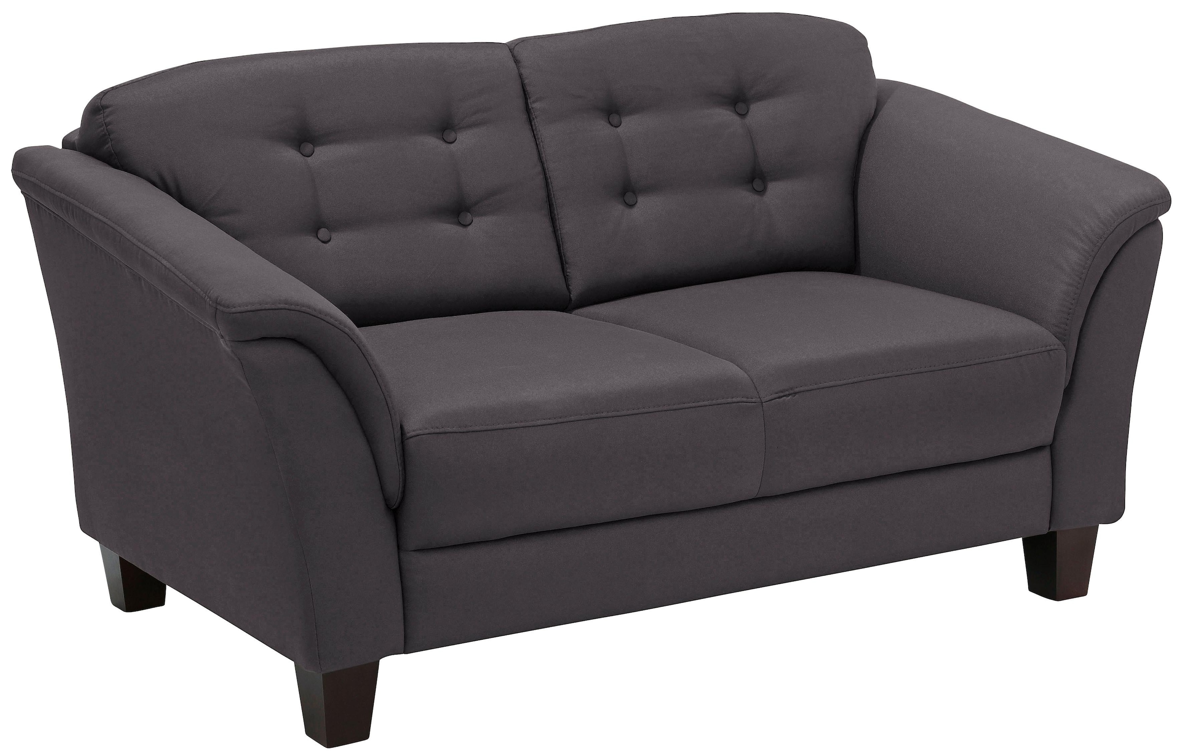 Home affaire 2-Sitzer »Trondheim« mit Federkern, Knopfheftung im Rücken, Füße Buche