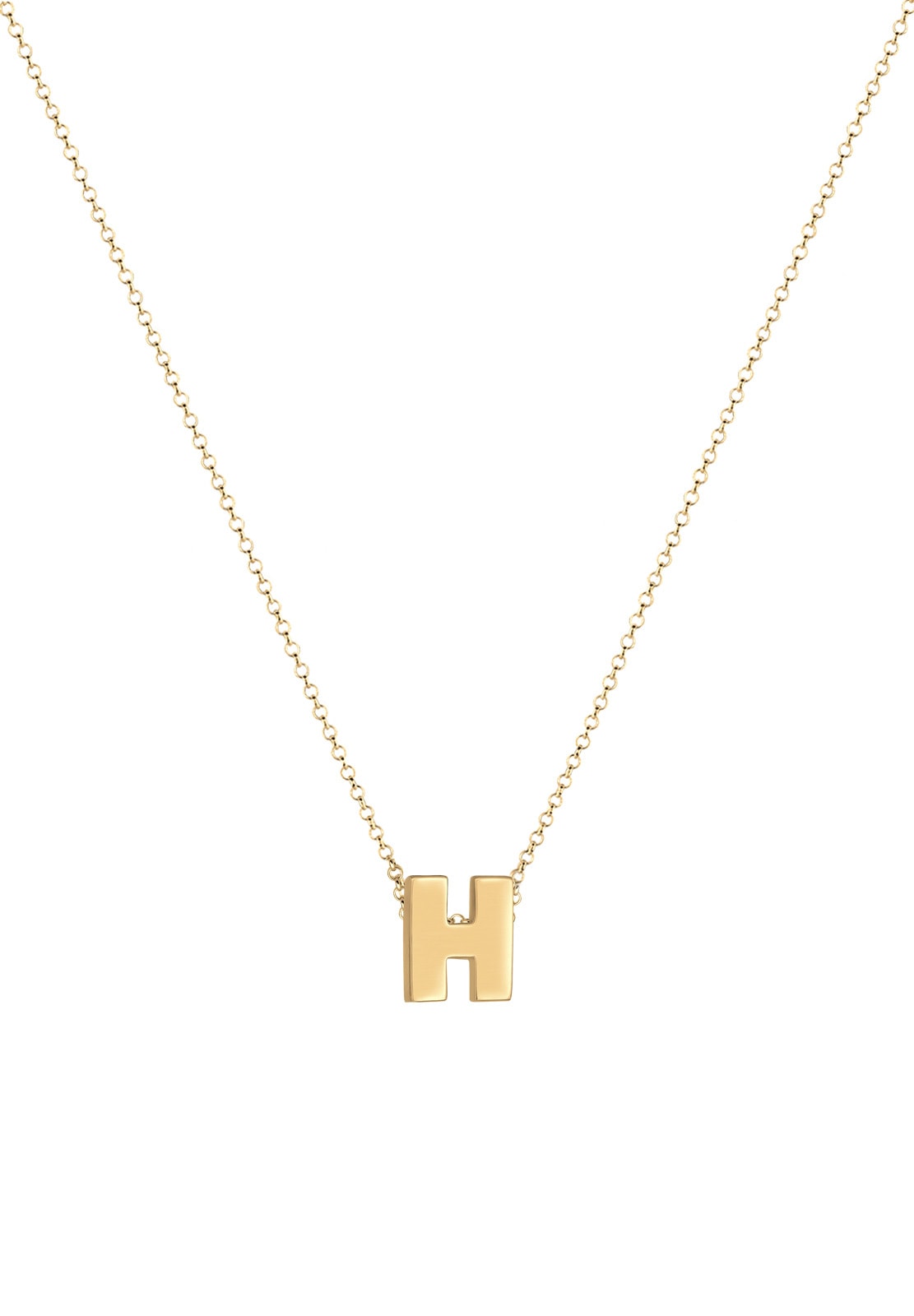 Elli Kette mit Anhänger »Halskette Buchstabe H Initialen 925 Sterling Silber«