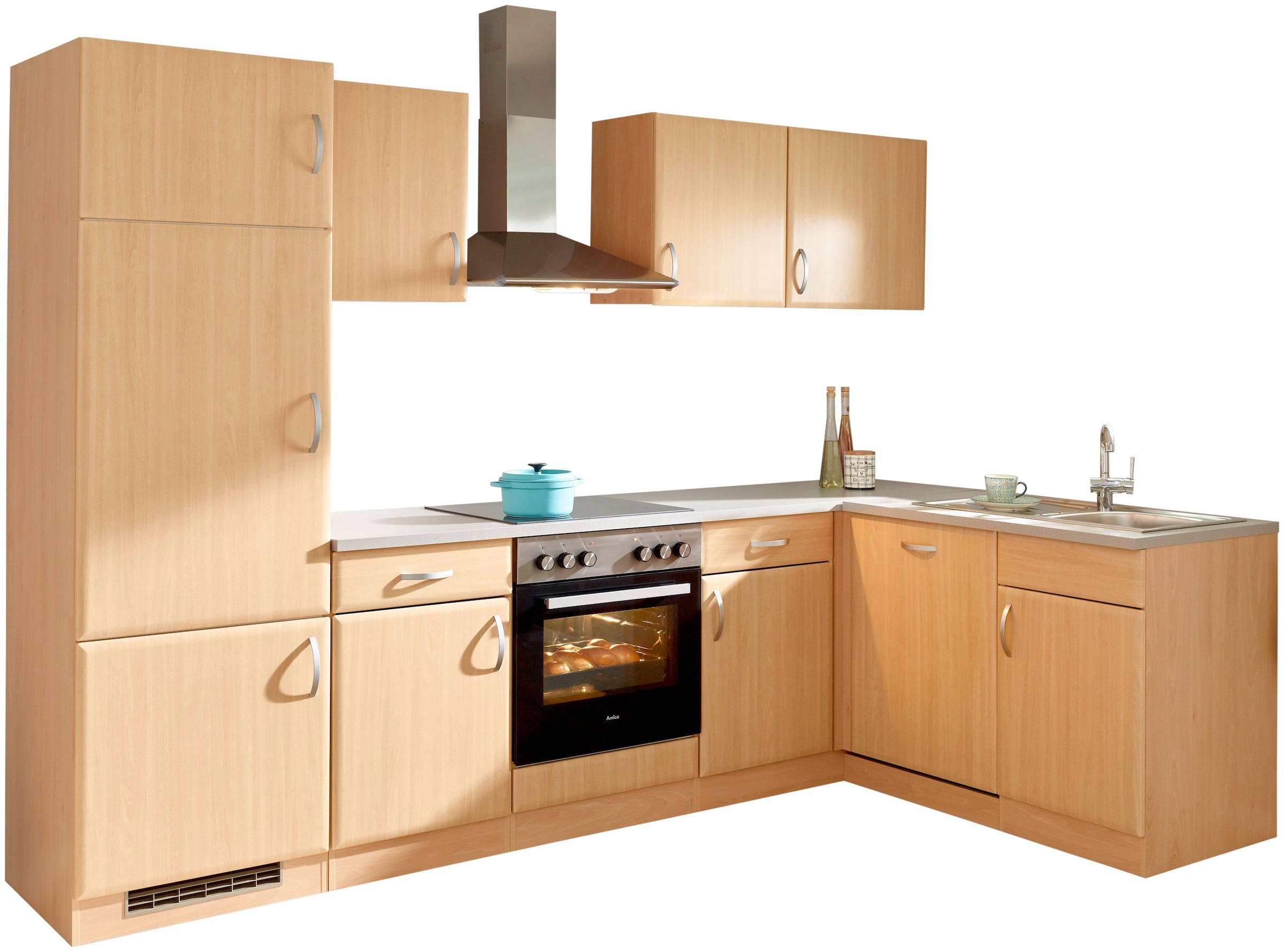 Küchen bestellen x 280 wiho Winkelküche 170 E-Geräten, Raten »Prag«, mit auf cm