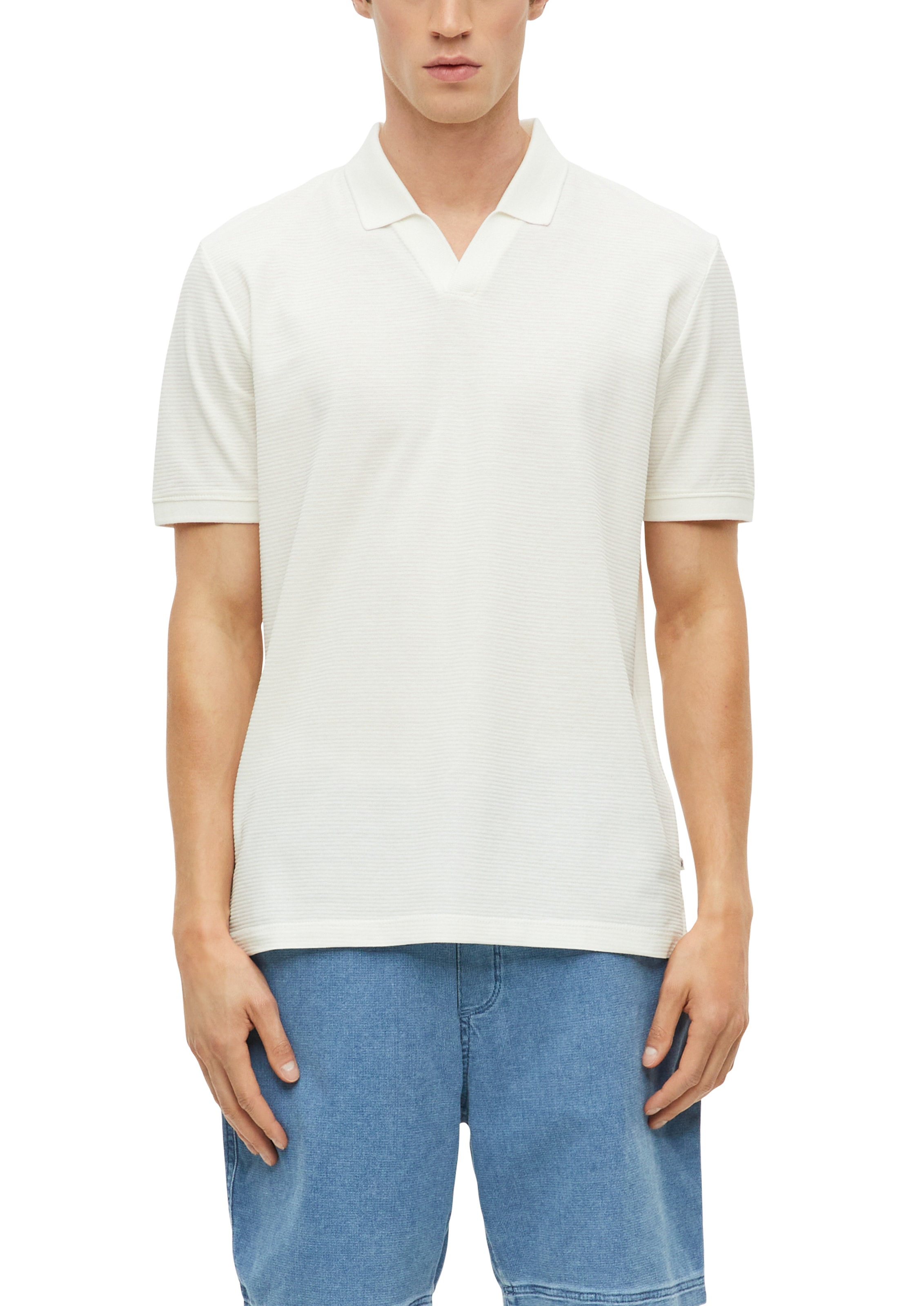 s.Oliver Poloshirt Sommer-Polo in Struktur-Optik