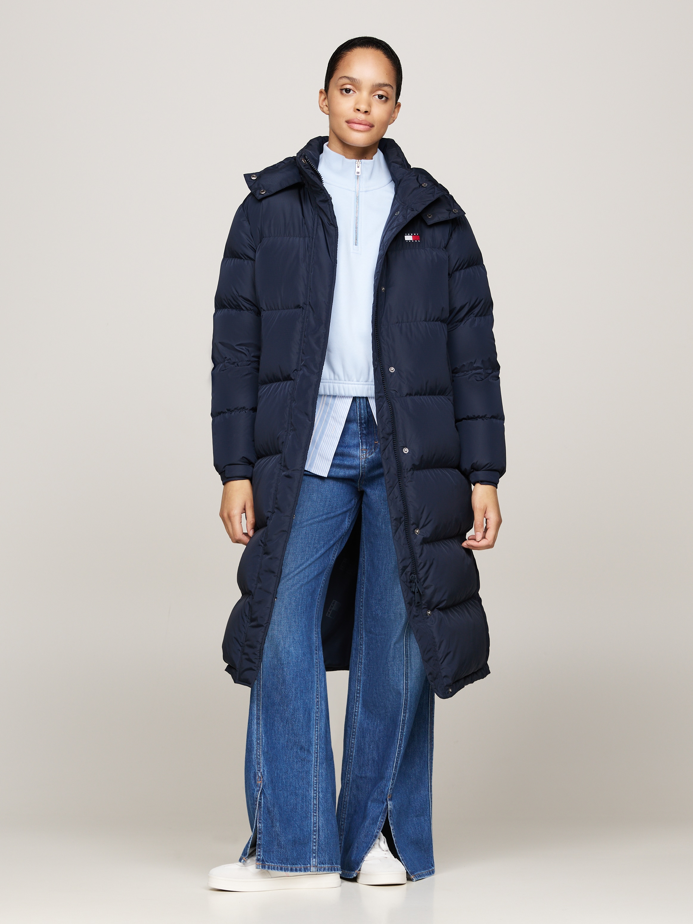 Tommy Jeans Steppmantel »TJW ALASKA LONG PUFFER EXT«, mit Logostickerei