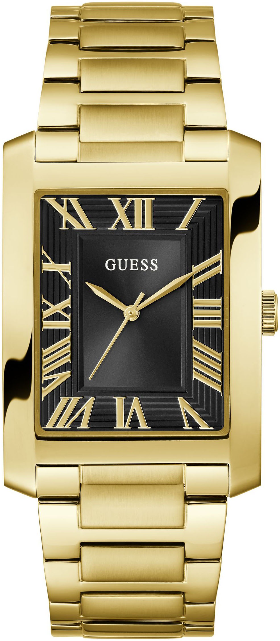 Guess Quarzuhr »CLYDE« Armbanduhr, Herrenuhr, Edelstahlarmband