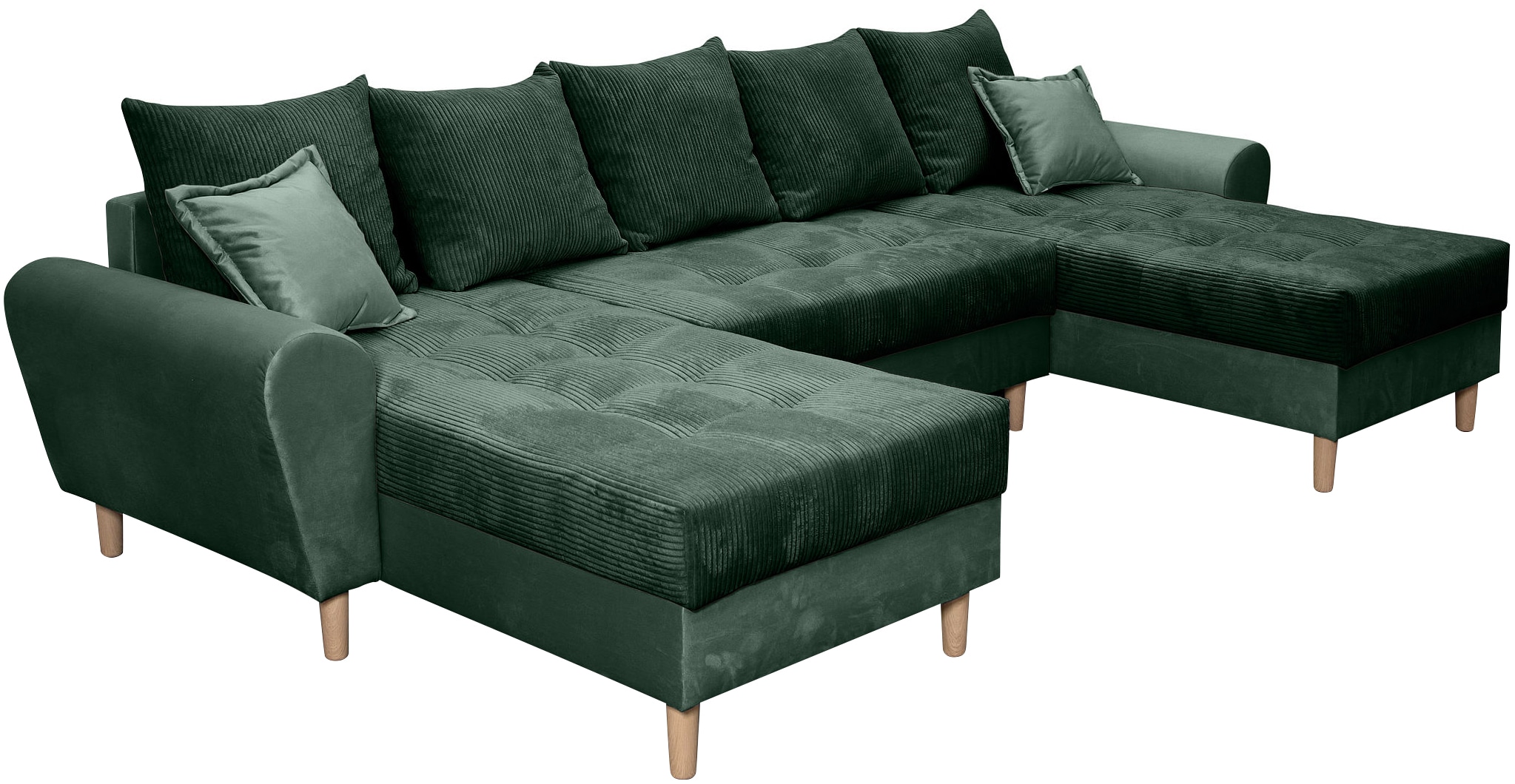 COLLECTION AB Wohnlandschaft »Raisa U-Form«, mit Federkern, Kissen und Steppung im Sitzbereich
