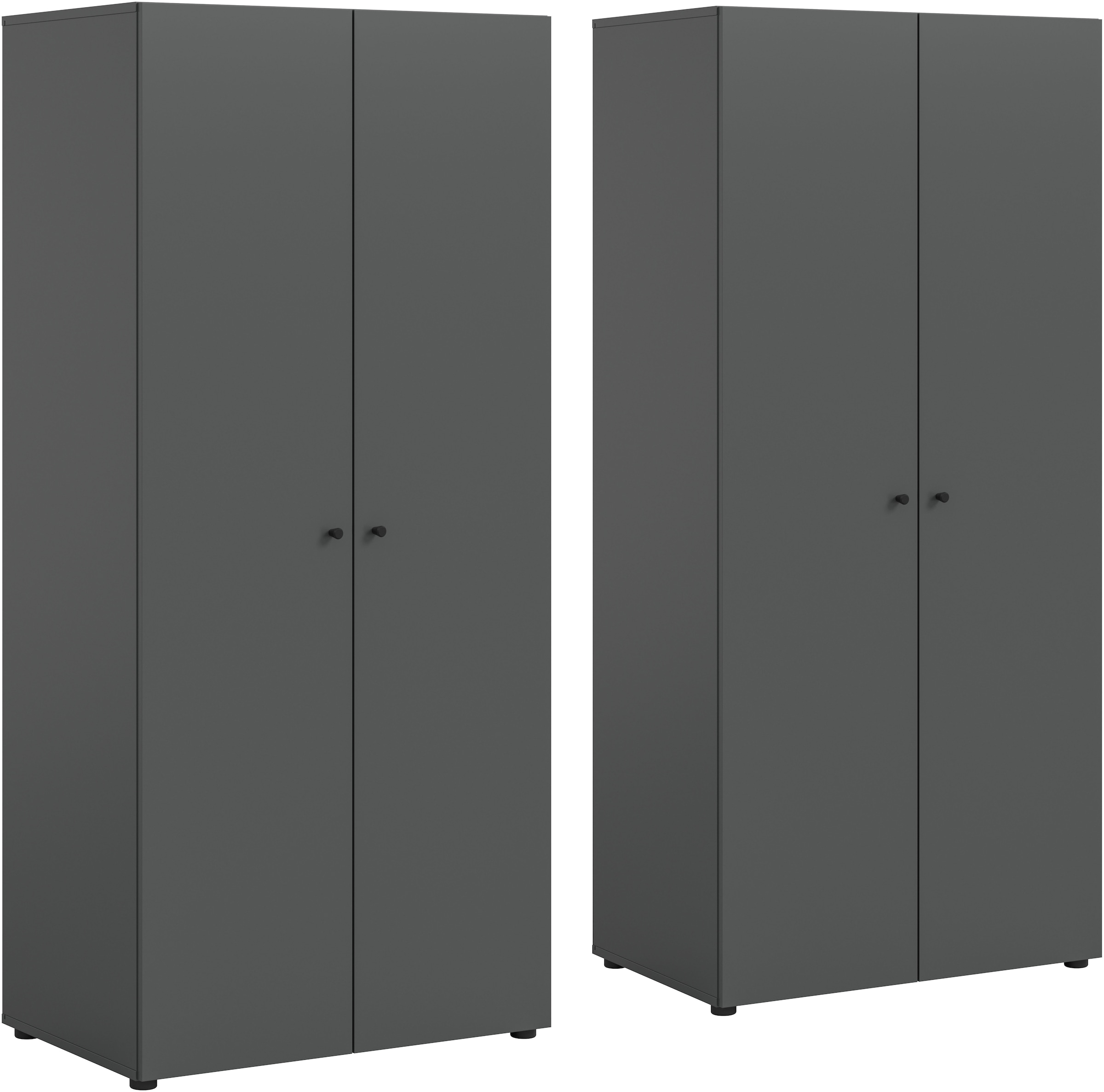 Home affaire Kleiderschrank »BILLINGS, TOPSELLER!, Schlafzimmerschrank, Schrank, Garderobenschrank« OTTO BESTSELLER, Garderobe & Schlafzimmer,  Breite 160cm, grau, 4-türig, inkl. 2 Kleiderstangen und 2 Ablageböden