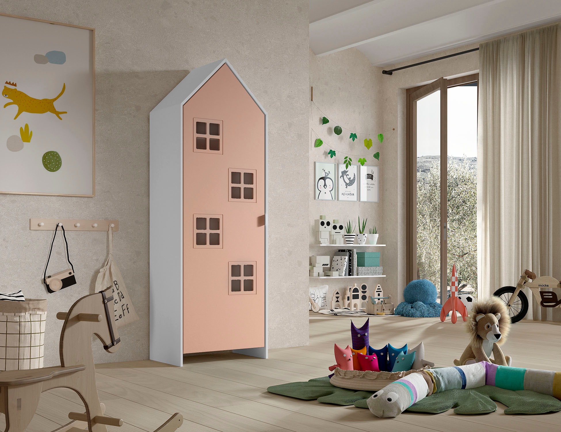 Vipack Kleiderschrank »Casami, mit trendiger Optik in zeitlosem Design«, (B/H/T ca. 57,6x171,3x37cm, Fronten in verschiedenen Farben erhältlich), variable Innenausstattung und viel Stauraum