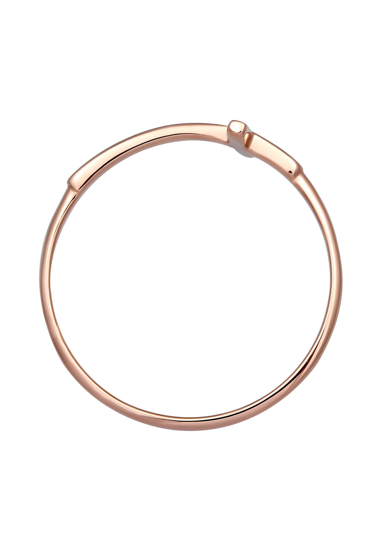 Elli Premium Silberring »Ring Kreuz 750 Rosegold«