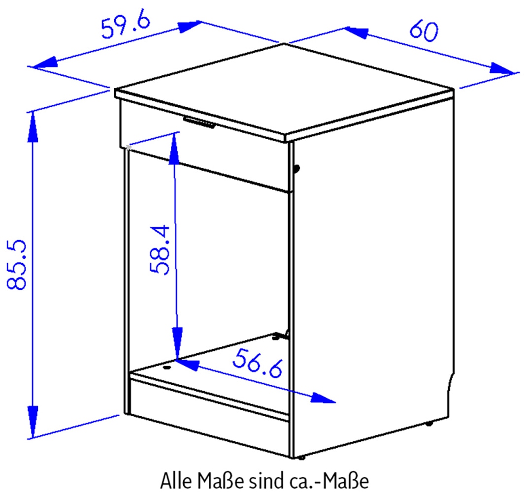 Gami Herdumbauschrank »Eden Backofenschrank B.60« Backofenschrank B.60