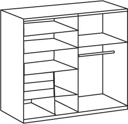 Wimex Schwebetürenschrank »Oldenburg, Kleiderschrank mit Spiegel in weiß, 3 Schubladen«, (B/T/H: 180/64/198cm, inklusive geräumigen Innenleben, Made in Germany), mit Spiegel