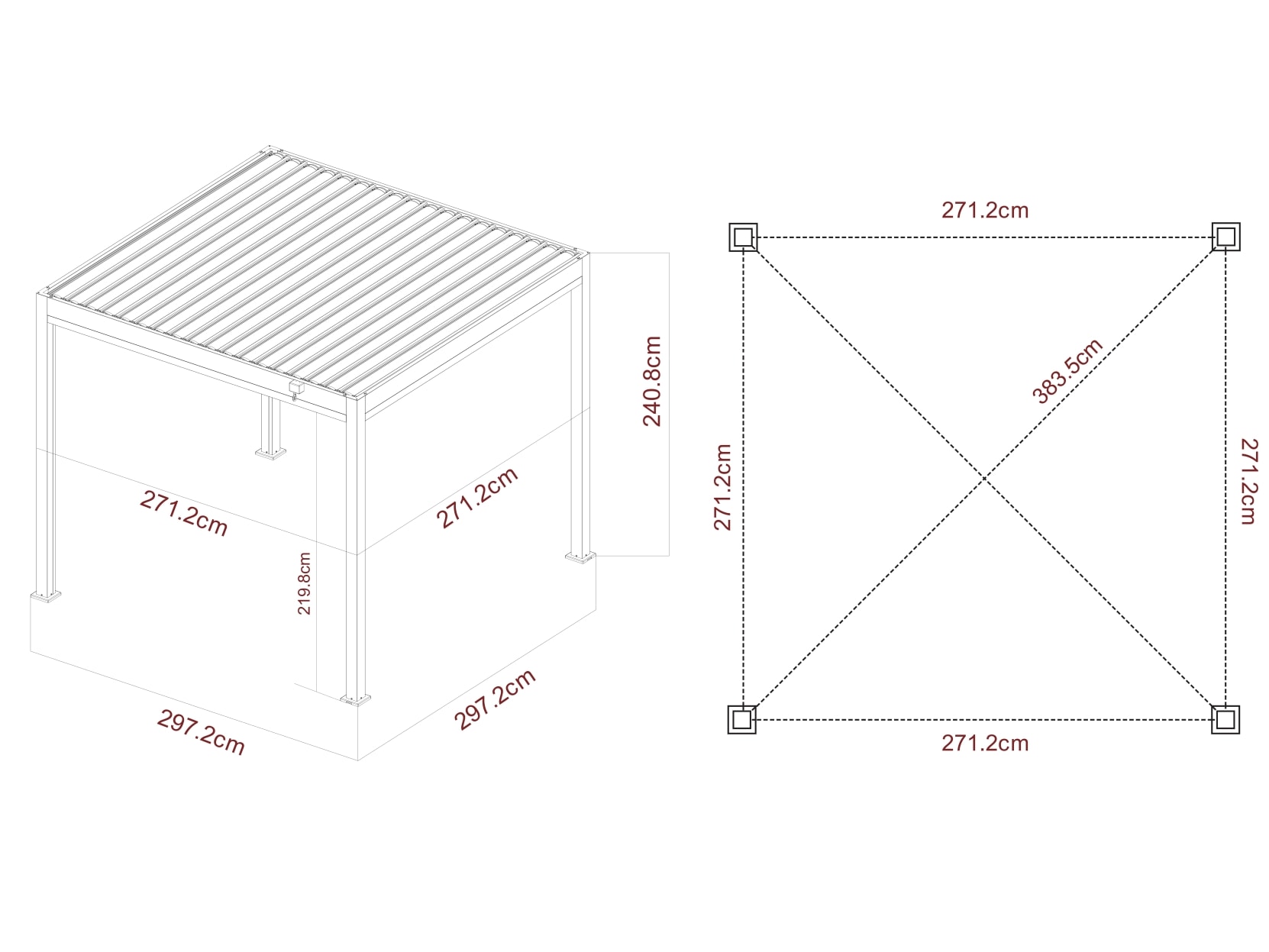 KONIFERA Pavillon »Premium Pergola«