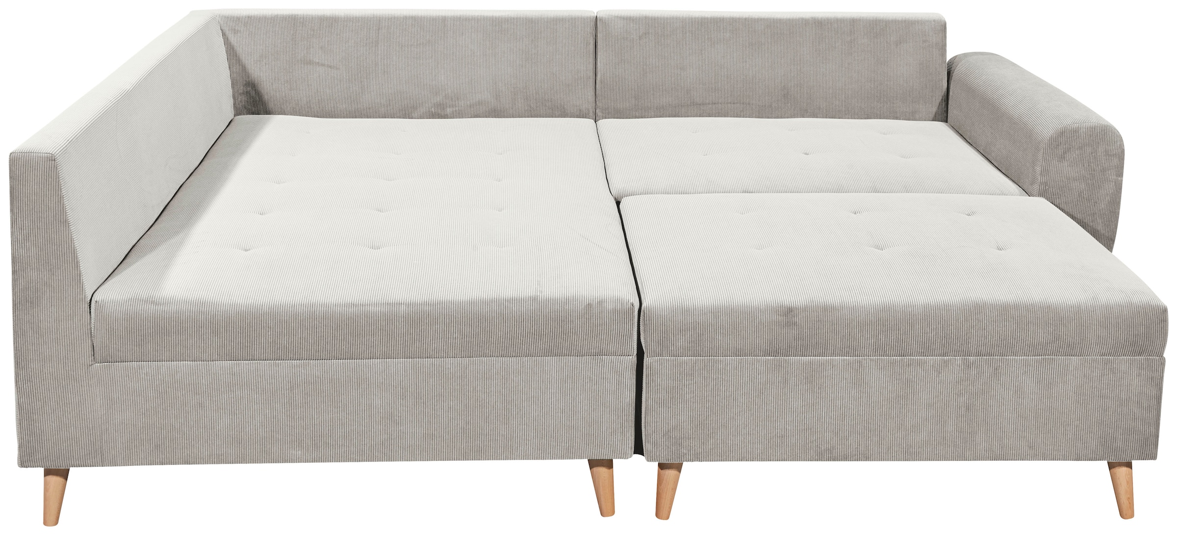 ED EXCITING DESIGN Ecksofa »Calanda L-Form« mit Hocker & 3 Zierkissen