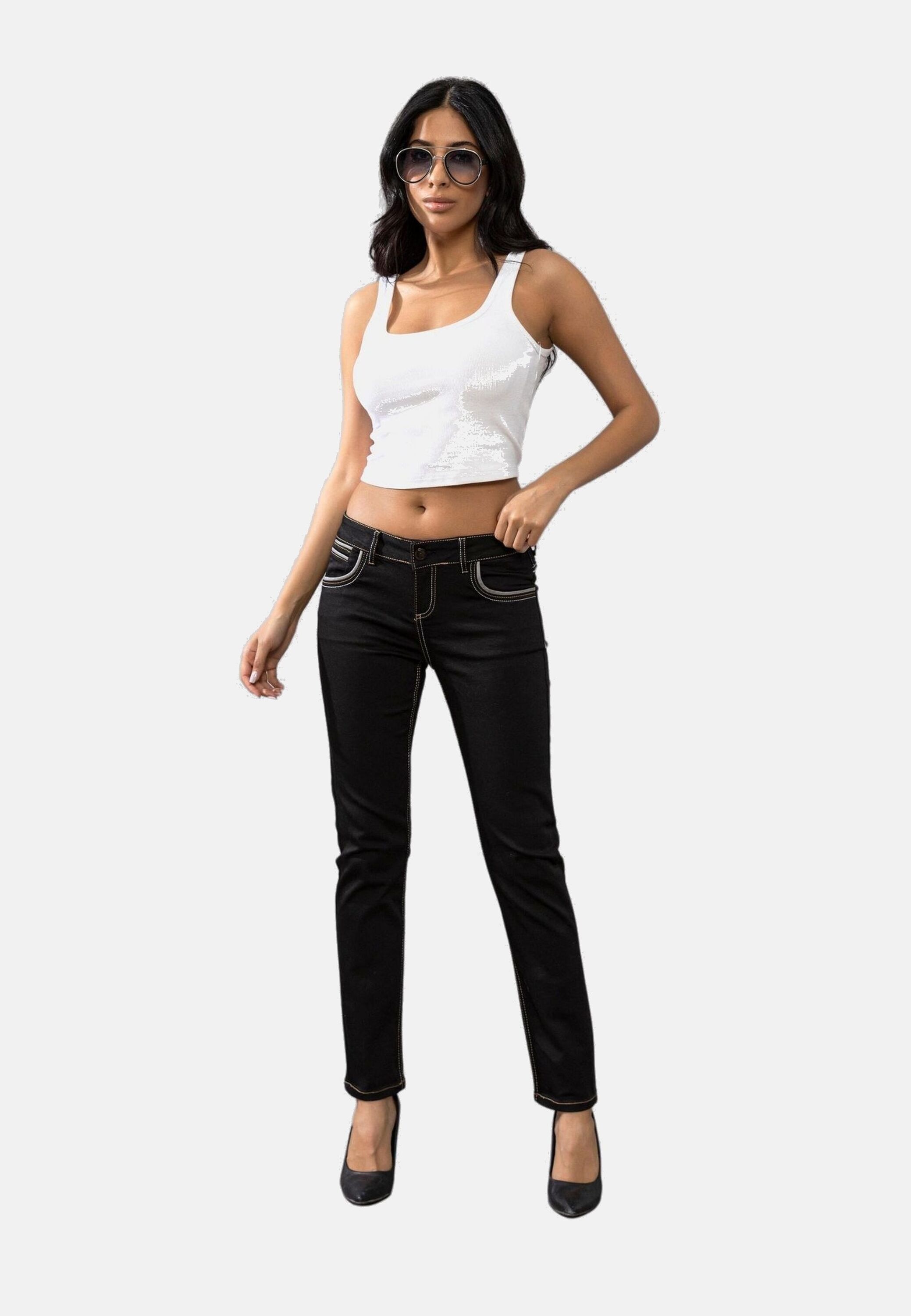 Cipo & Baxx Slim-fit-Jeans »Cipo & Baxx Jeans« mit auffällig farbigen Ziernähten, WD256