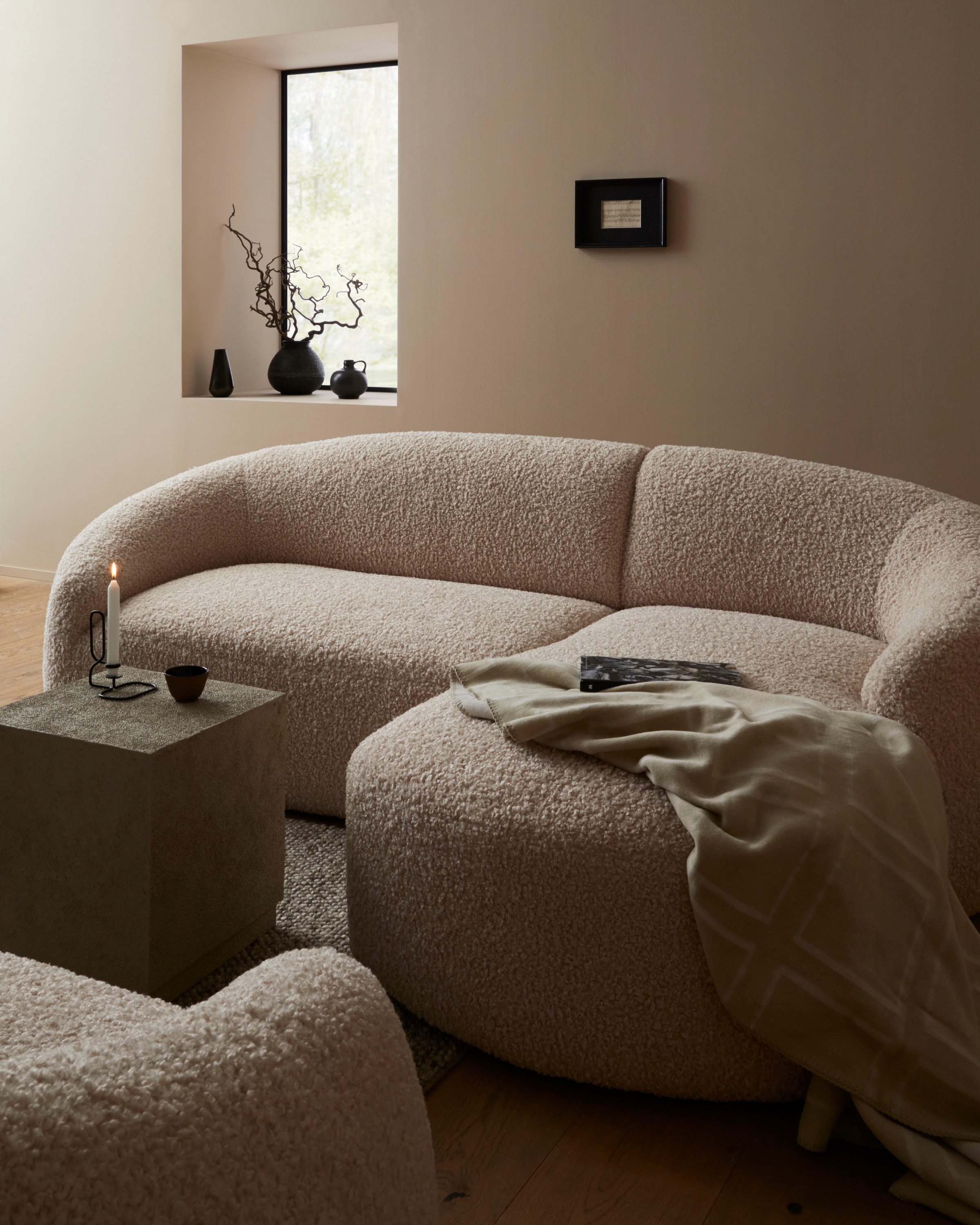 LeGer Home by Lena Gercke Ecksofa »Yani L-Form«, organische Form, auch in Bouclé