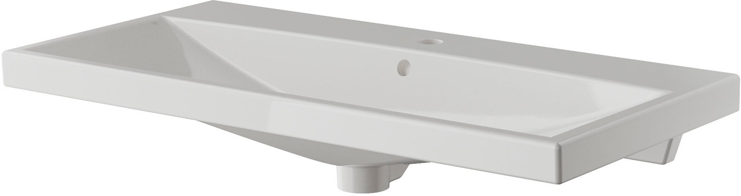 Saphir Badmöbel-Set »Serie 4035 2-teilig, Keramikwaschtisch mit LED-Spiegel, 90 cm breit«, (Set), Badezimmer-Set inkl. Türdämpfer, 2 Schubladen, Waschplatz