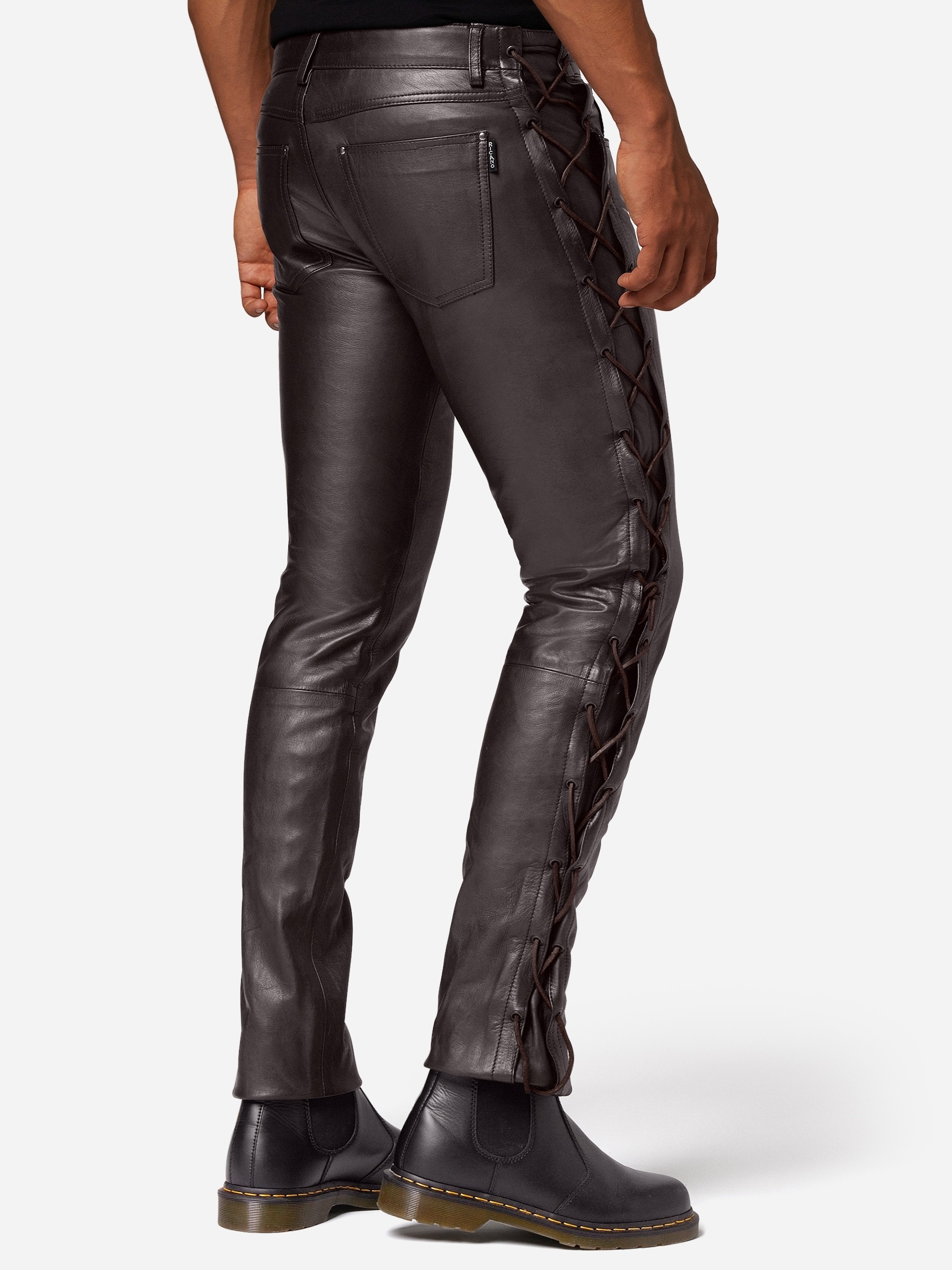 RICANO Lederhose »Lederhose Cow Waxy (geschnürt)«  Handgefertigt aus echtem Leder