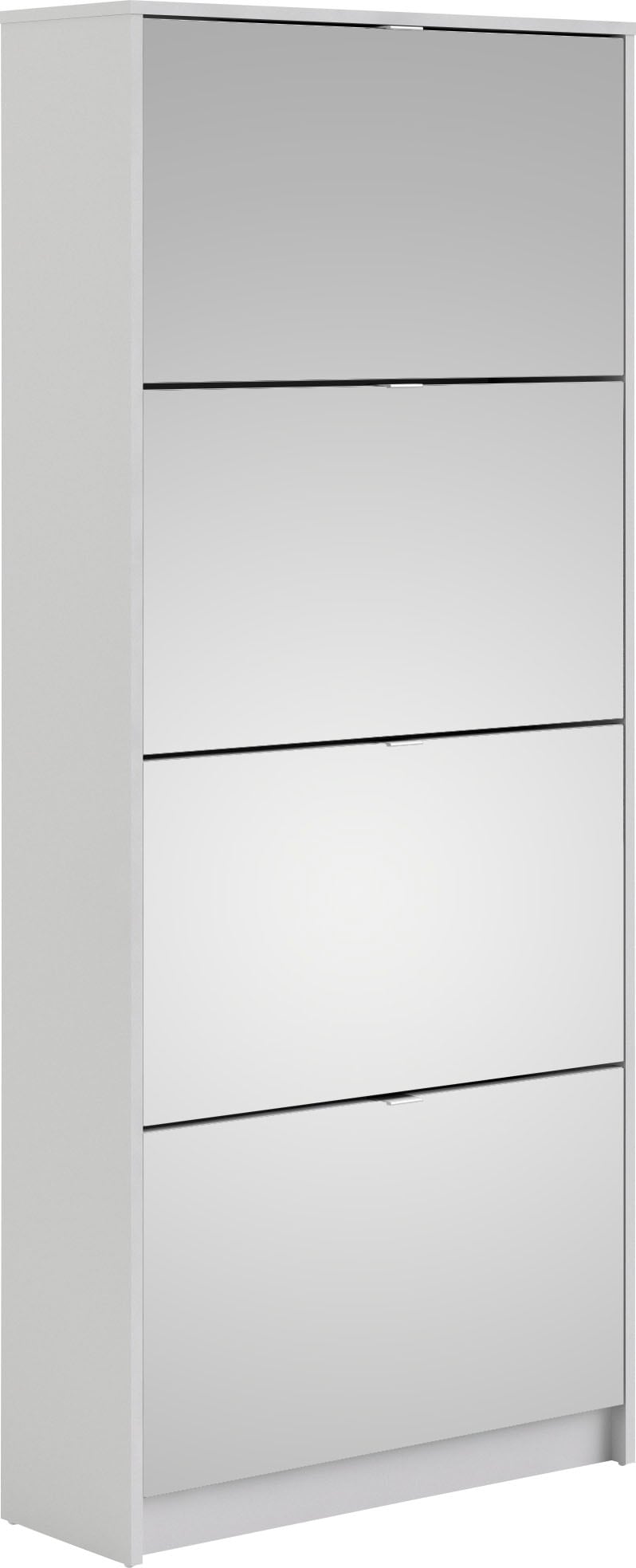 INOSIGN Schuhschrank »Shoes, Praktisch, minimalistisch, verspiegelte Klappenfronten« 4 Fächer, Schuhaufbewahrung, Folienbeschichtet, Höhe 162 cm