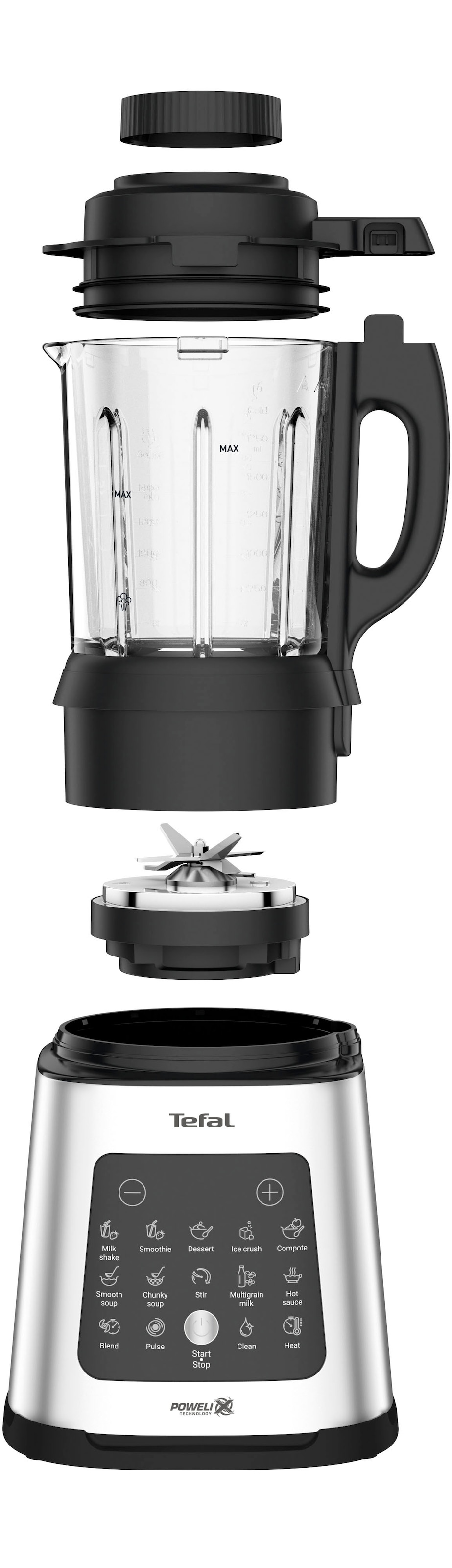 Tefal Standmixer »BL83SD PerfectMix Cook«, 1400 W, 2 L Fassungsvermögen, 10 Automatikprogramme