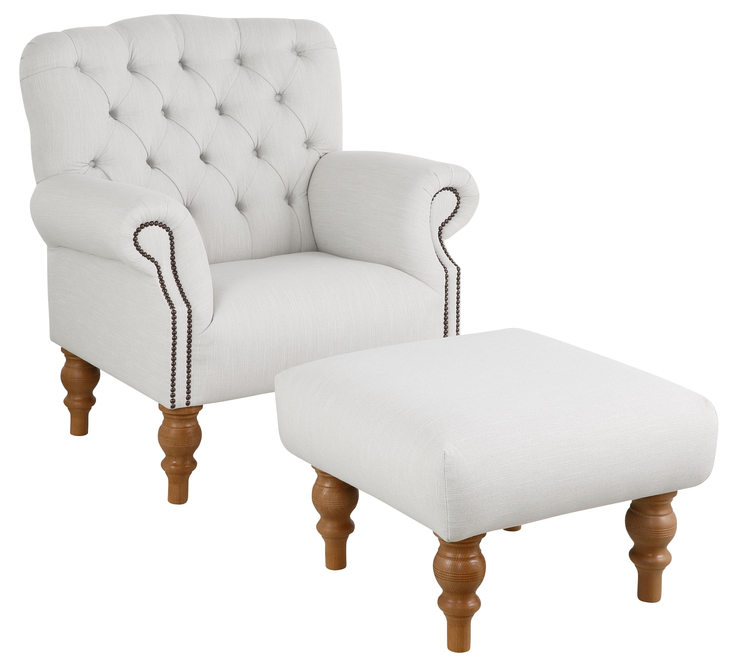 Home affaire Hocker »Lord«, mit echter Chesterfield-Knopfheftung