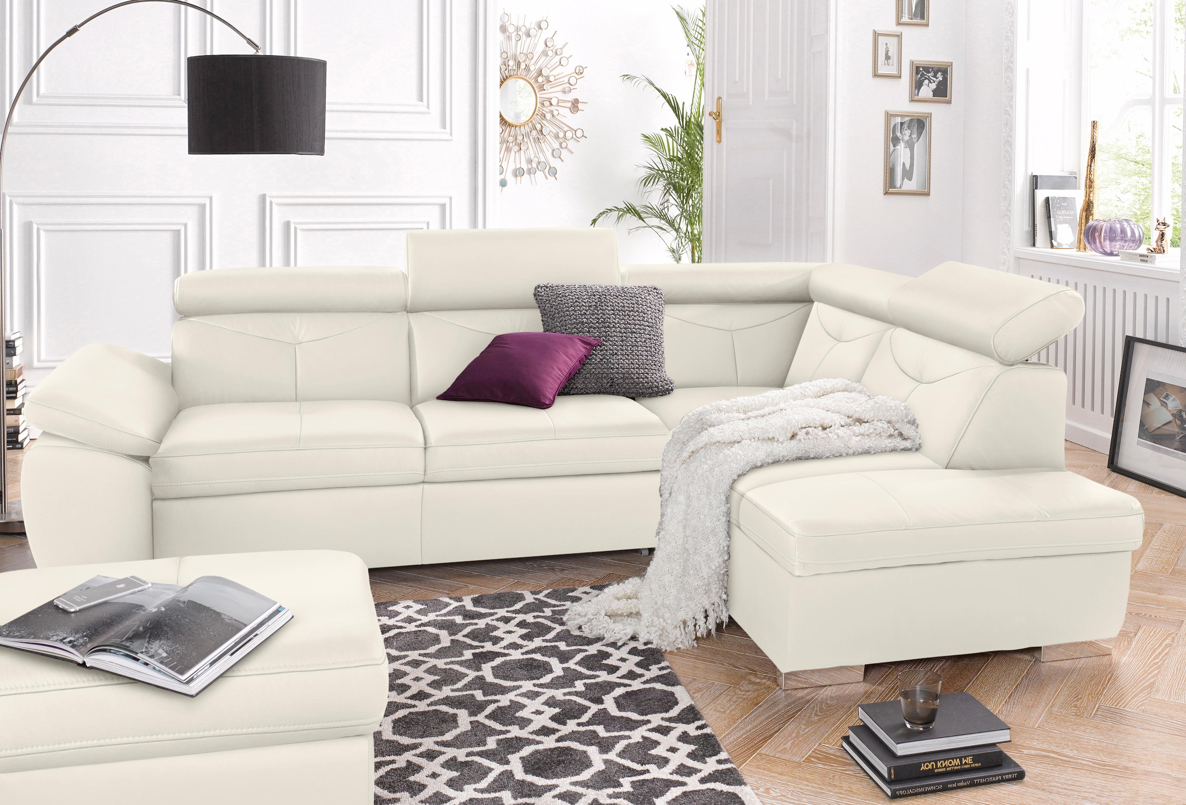 Ecksofa »Spring, super bequem und komfortabel mit Armteil- und Kopfteilfunktion«,...