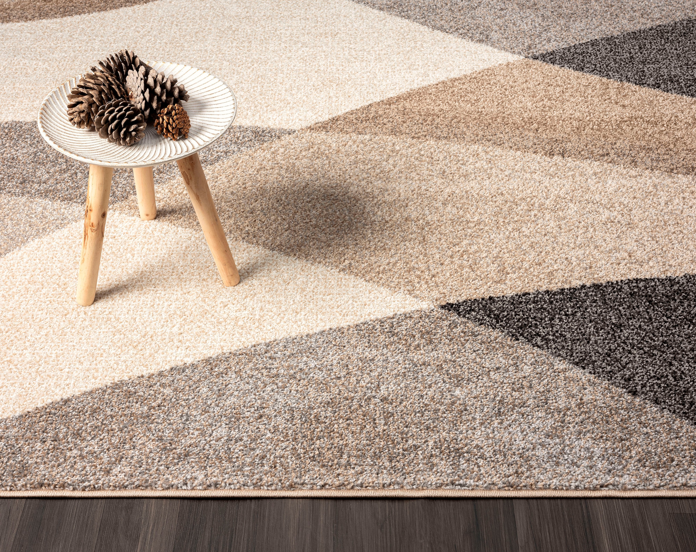 merinos Teppich »Thales 6100« rechteckig 10 mm Höhe Kurzflorteppich mit Konturenschnitt, Wohnzimmer