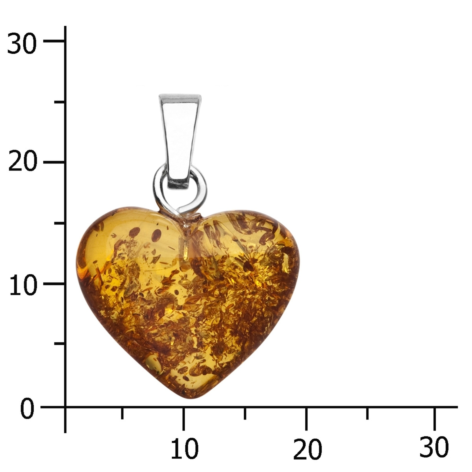 OSTSEE-SCHMUCK Kettenanhänger »- Herz 16 mm Silber 925/000 - Bernstein - ,« ()