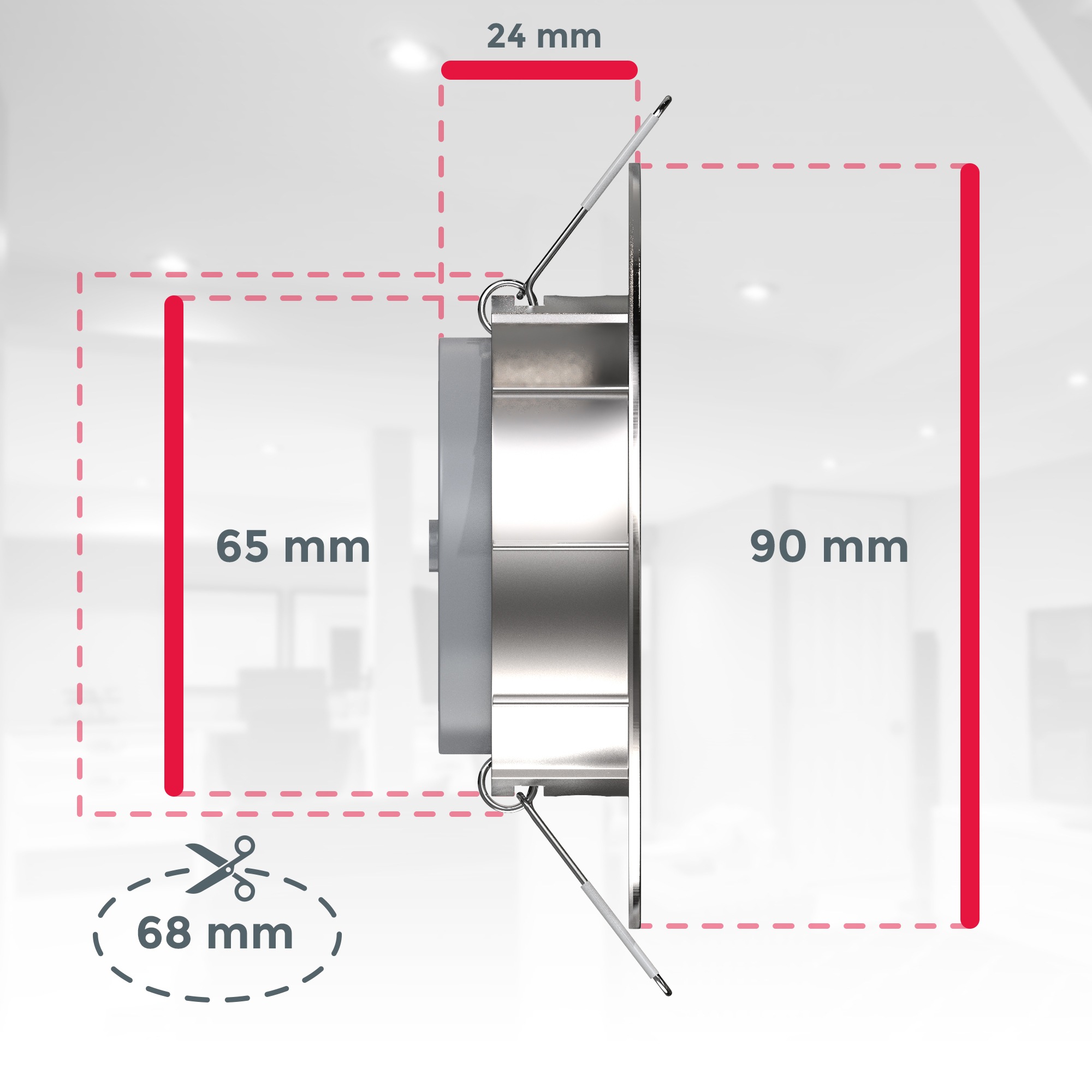 B.K.Licht LED Einbauleuchte, 3er-Set, LED fest integriert, Schutzklasse IP23