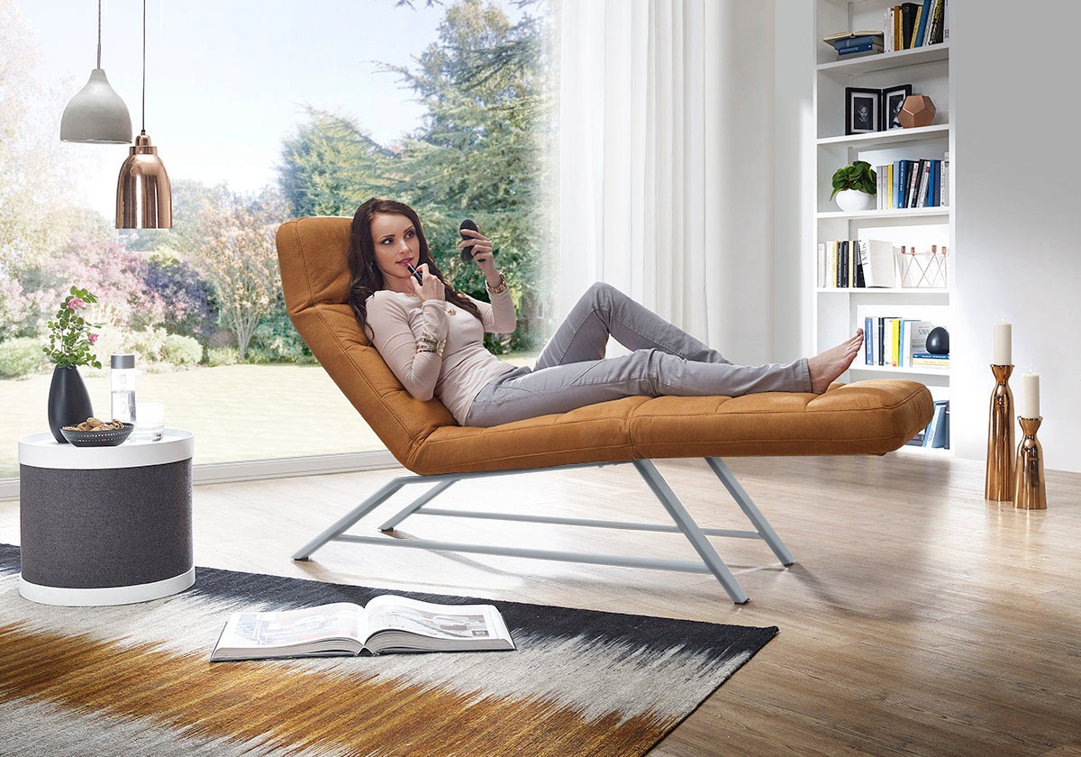 W.SCHILLIG Relaxliege »daily dreams«, Funktionsliege wahlweise mit Motor, Gestell matt, Breite 65 cm
